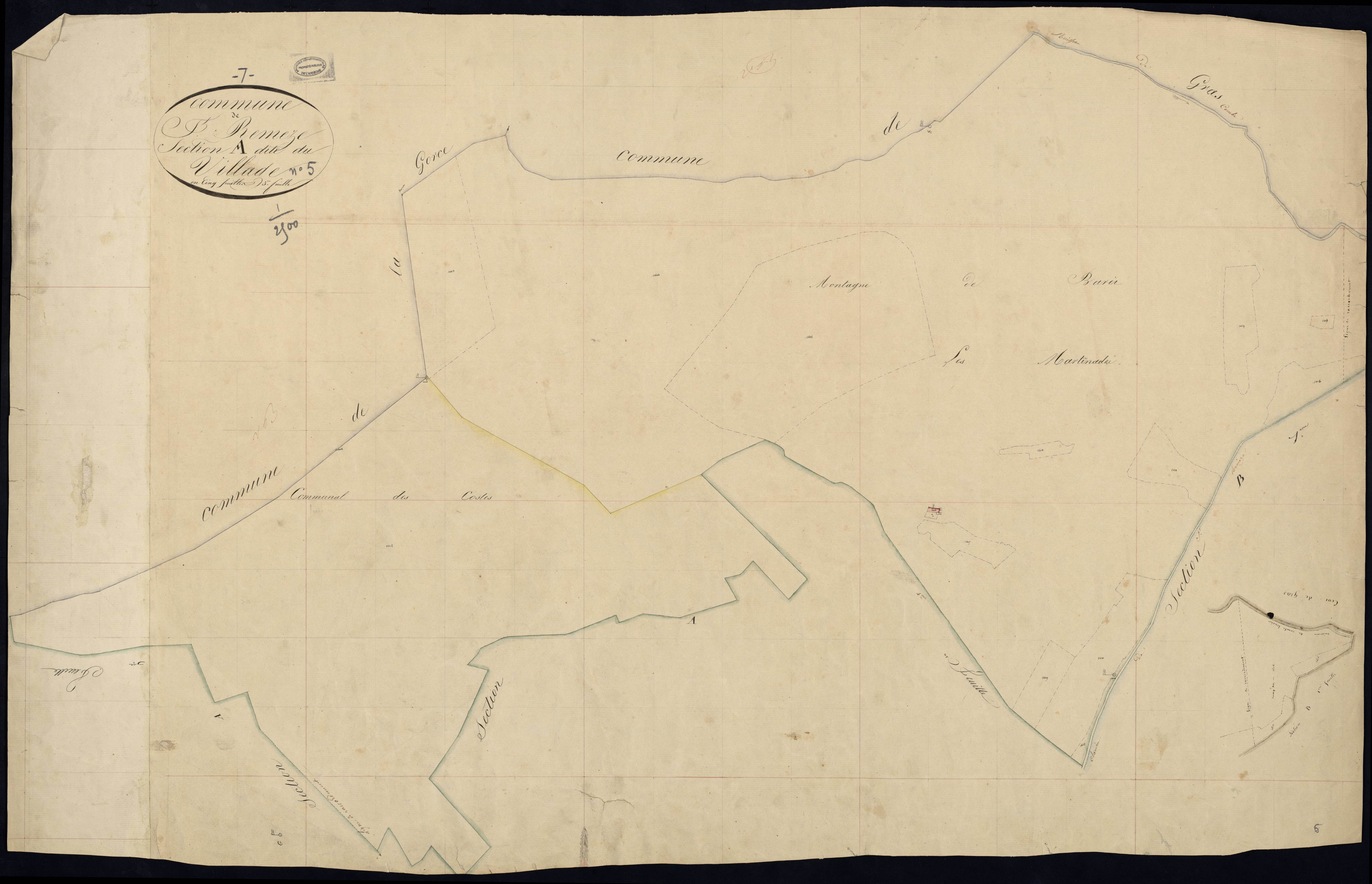 Saint-Remèze - Section A - Feuillet 5