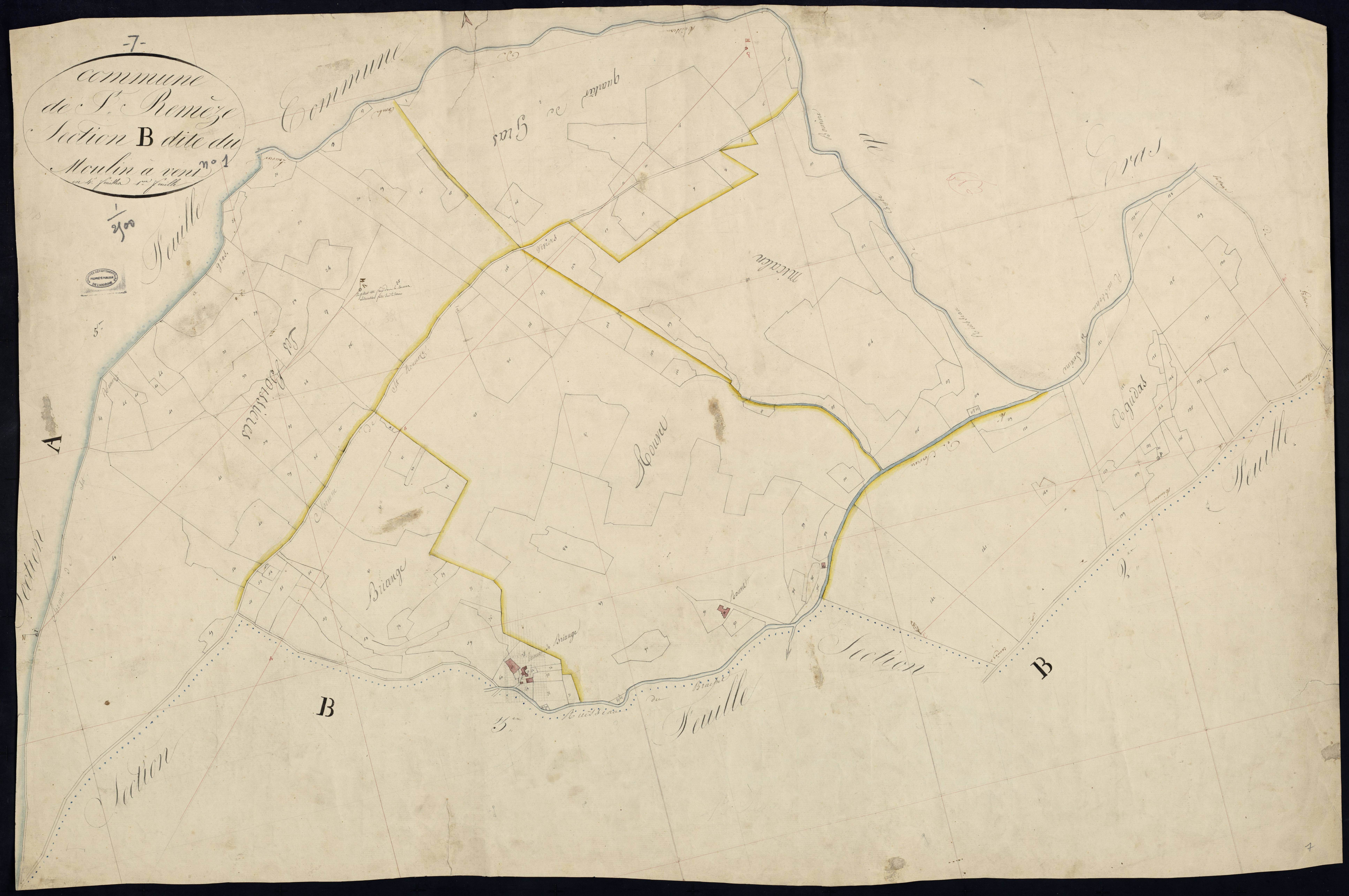 Saint-Remèze - Section B - Feuillet 1