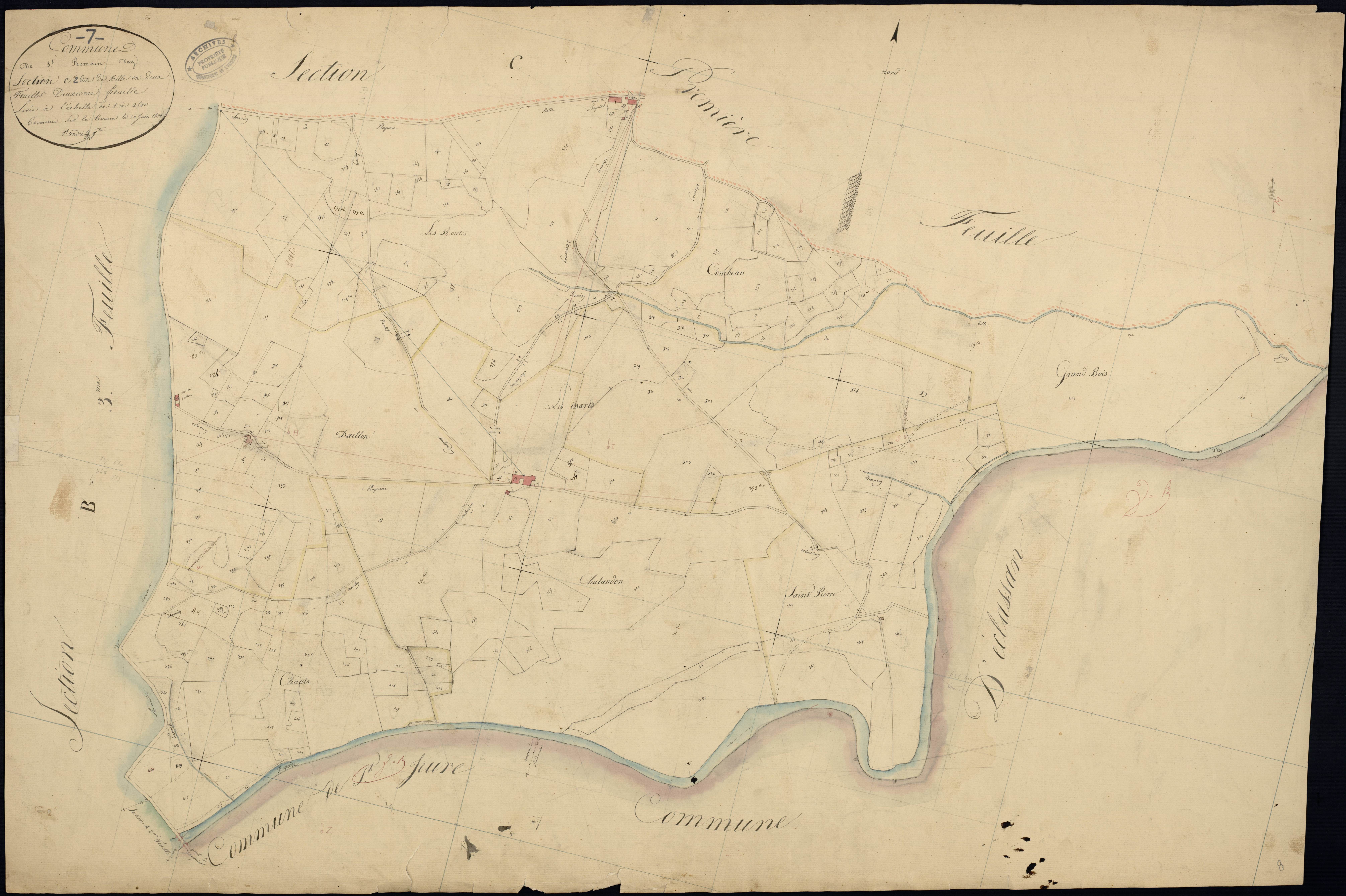Saint-Romain-d'Ay - Section C - Feuillet 2