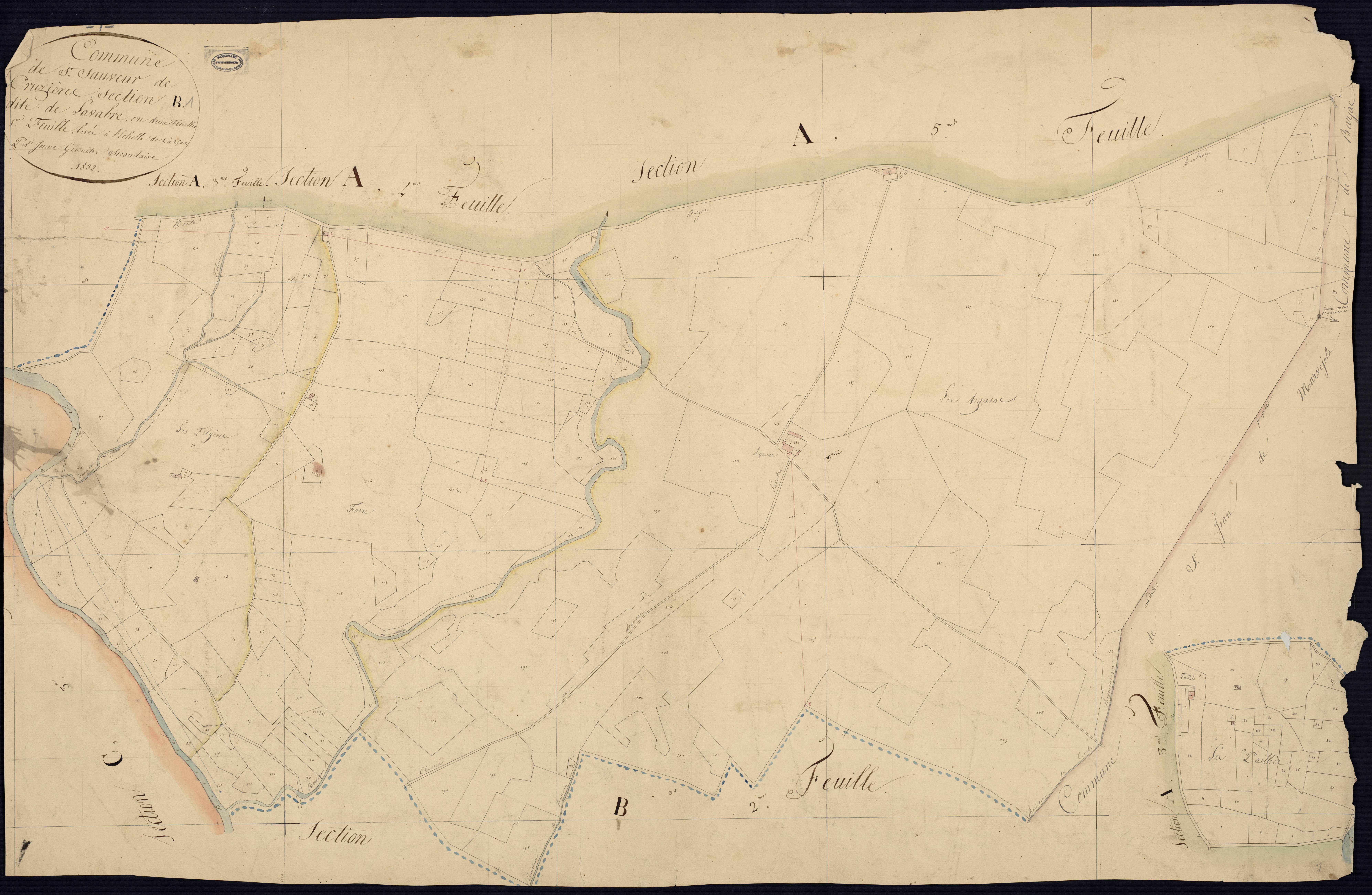 Saint-Sauveur-de-Cruzières - Section B - Feuillet 1