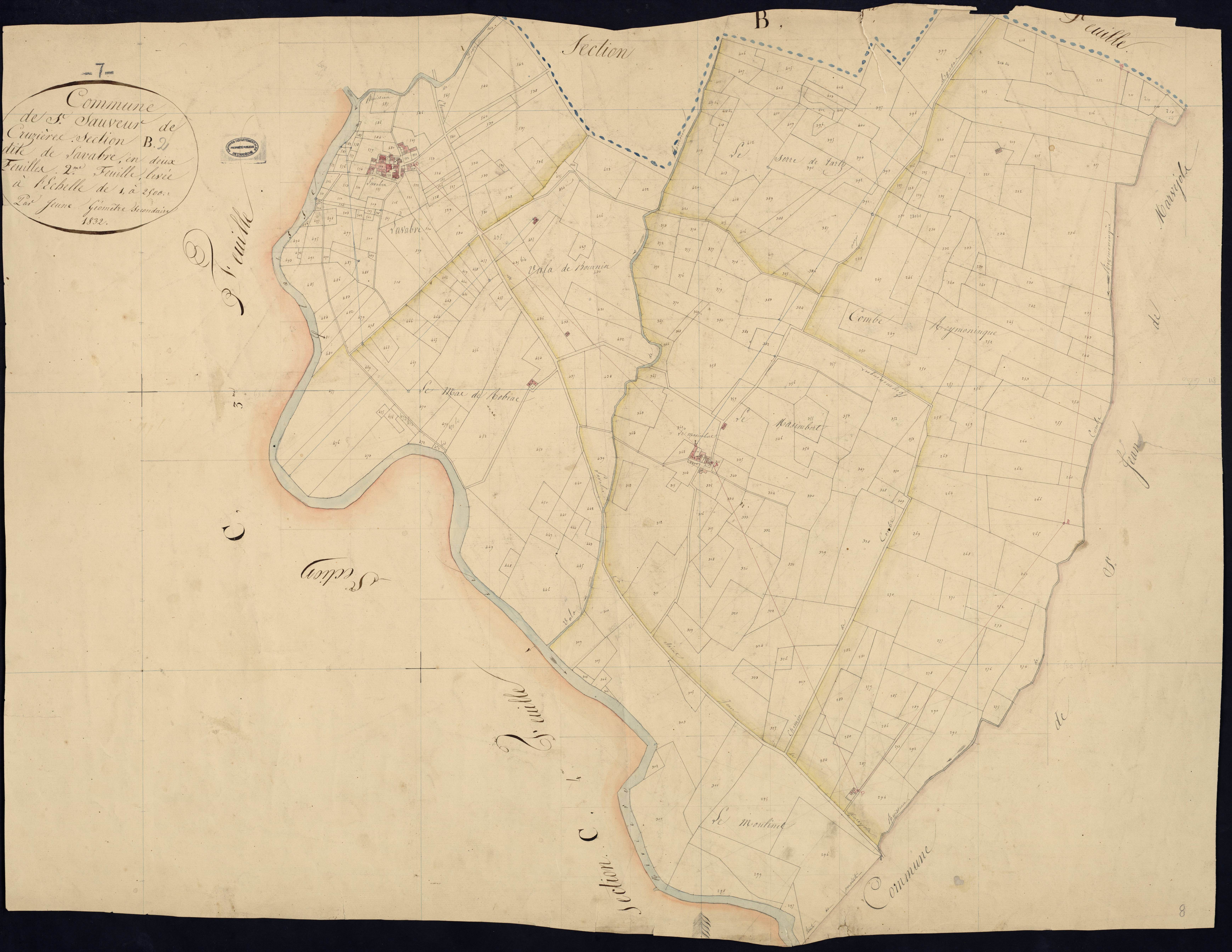 Saint-Sauveur-de-Cruzières - Section B - Feuillet 2
