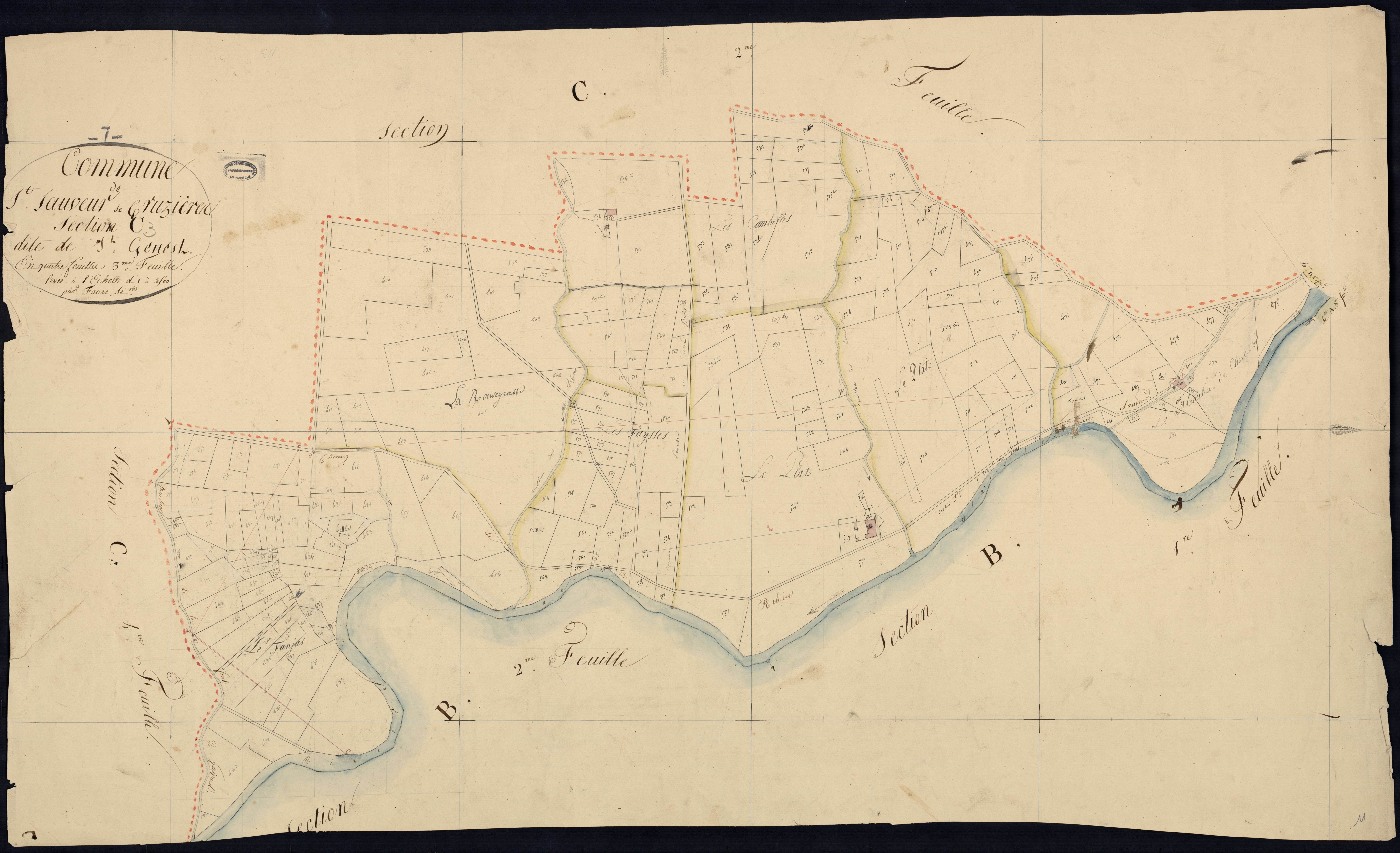 Saint-Sauveur-de-Cruzières - Section C - Feuillet 3