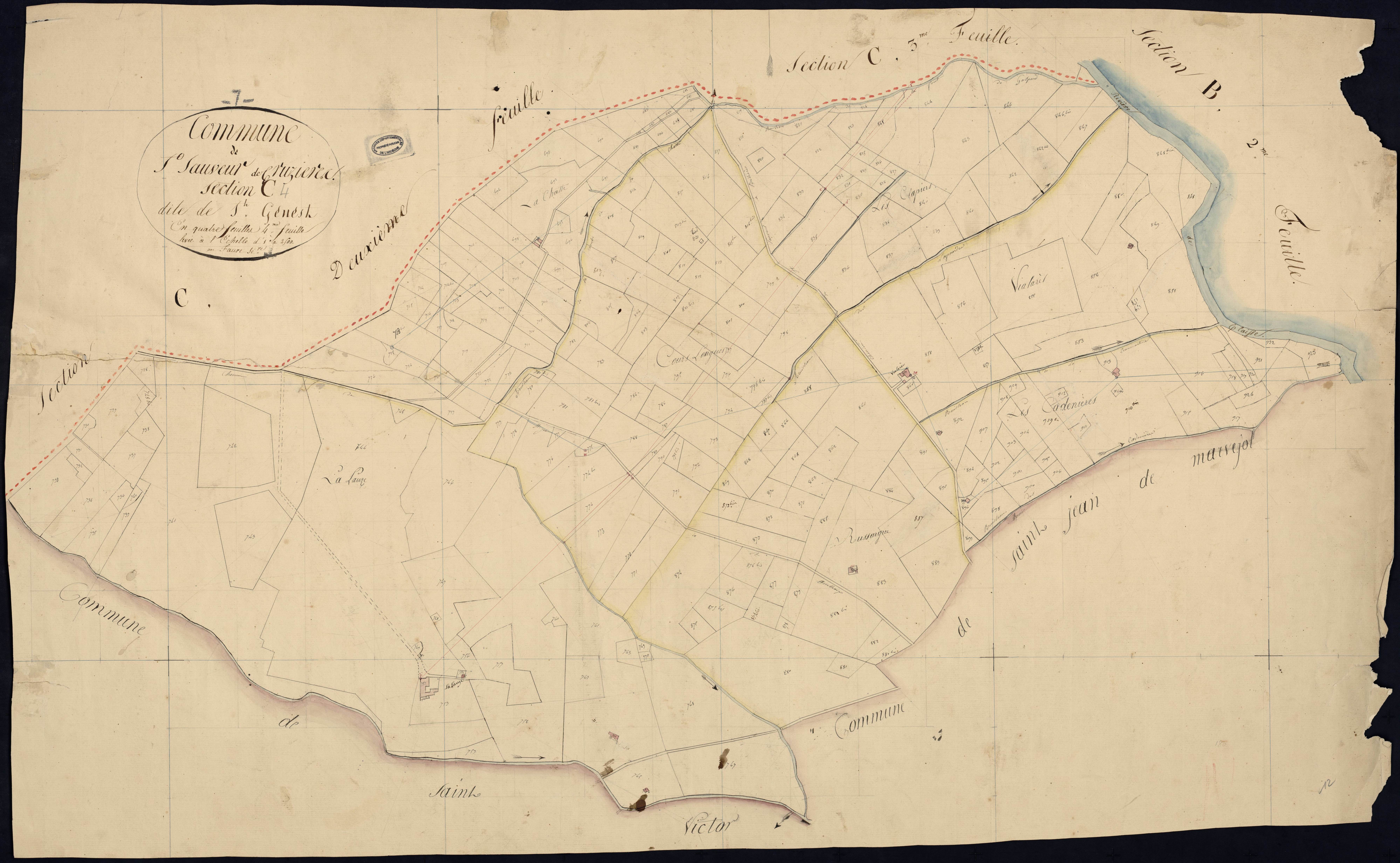 Saint-Sauveur-de-Cruzières - Section C - Feuillet 4