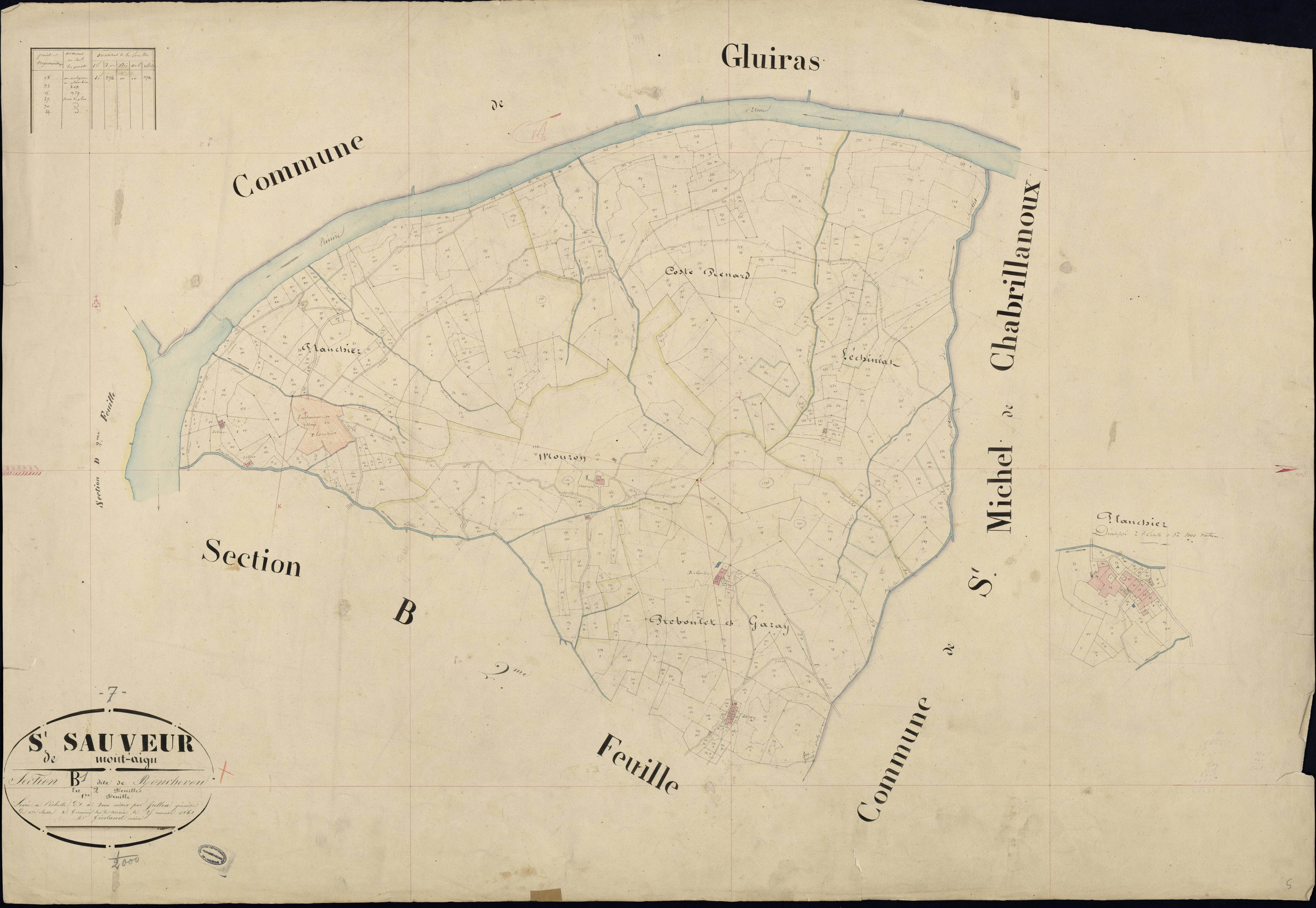 Saint-Sauveur-de-Montagut - Section B - Feuillet 1