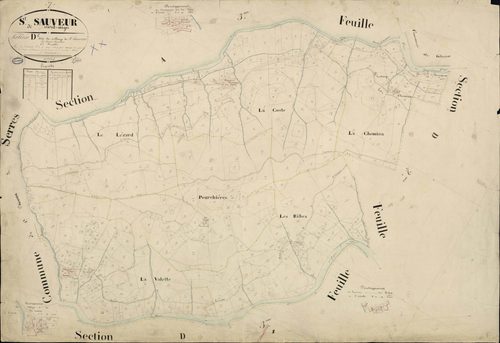 Saint-Sauveur-de-Montagut - Section D - Feuillet 1