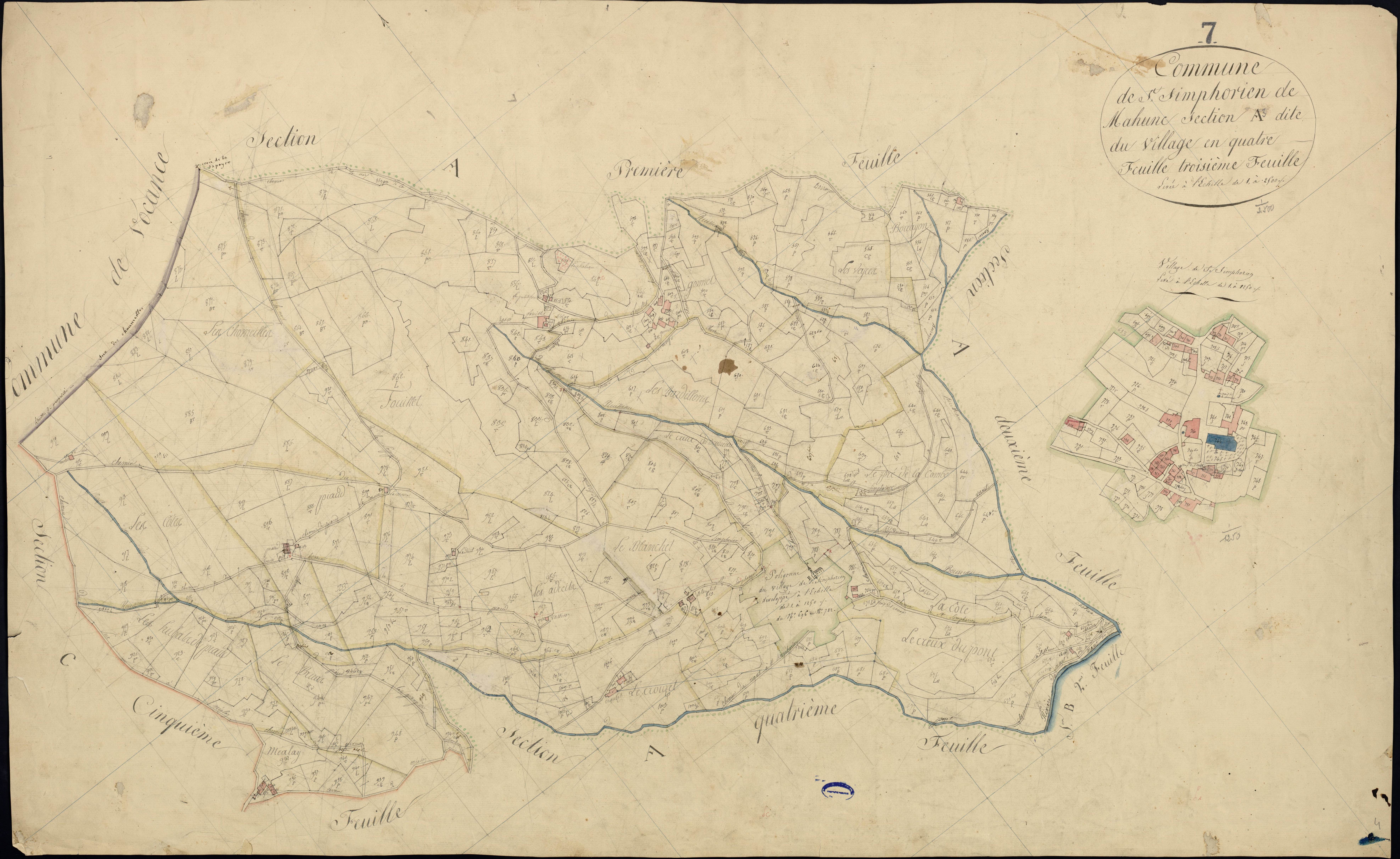 Saint-Symphorien-de-Mahun - Section A - Feuillet 3