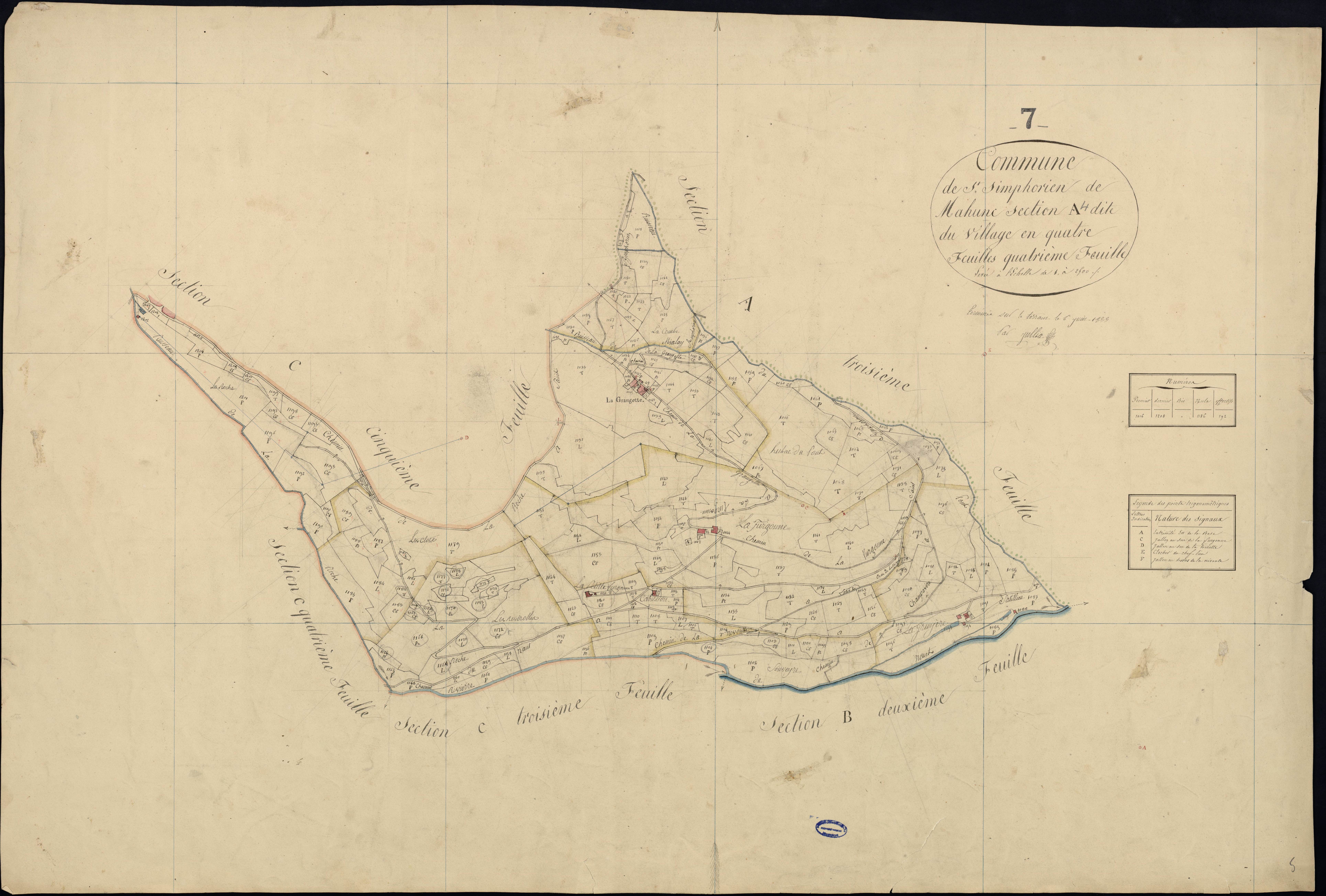Saint-Symphorien-de-Mahun - Section A - Feuillet 4