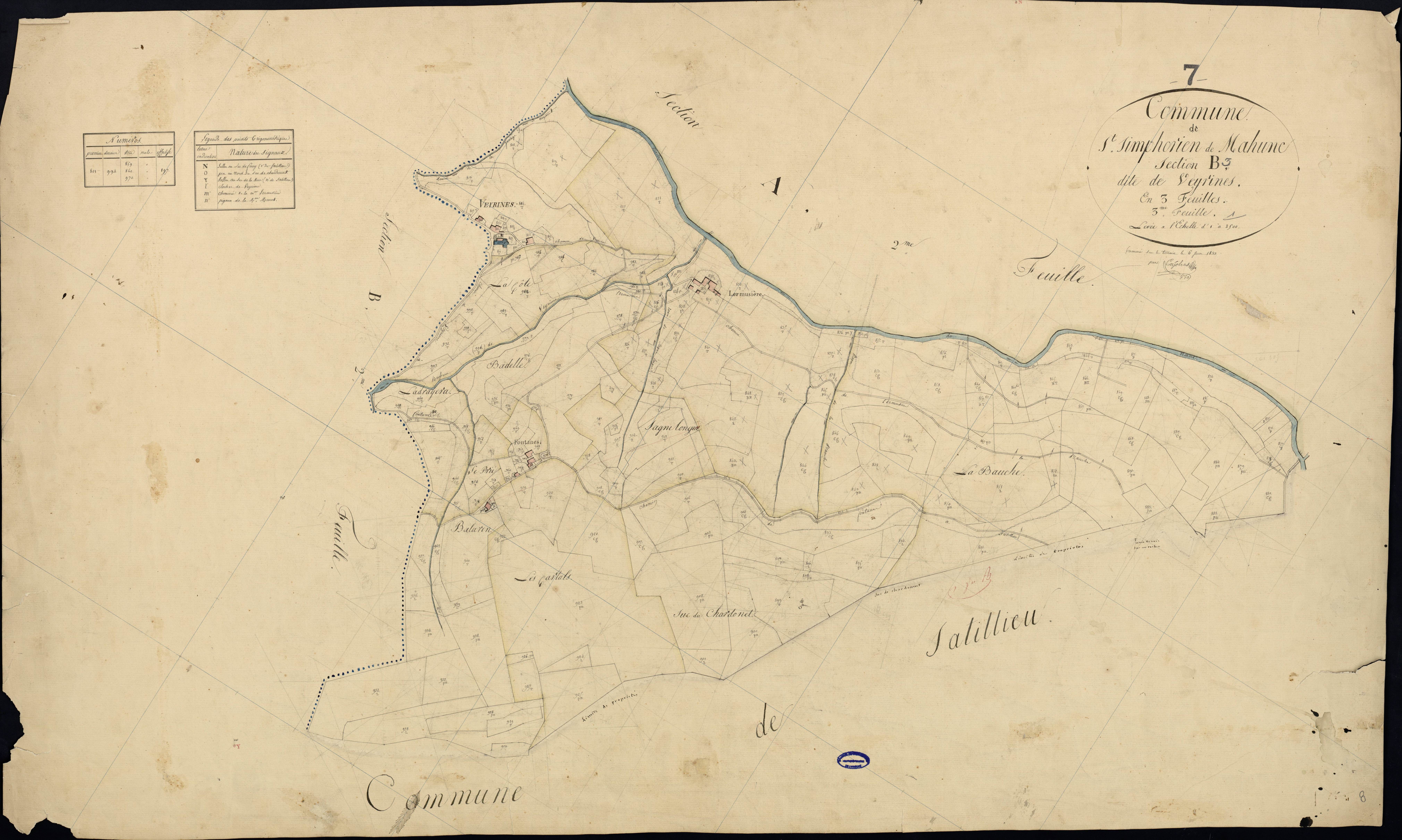 Saint-Symphorien-de-Mahun - Section B - Feuillet 3