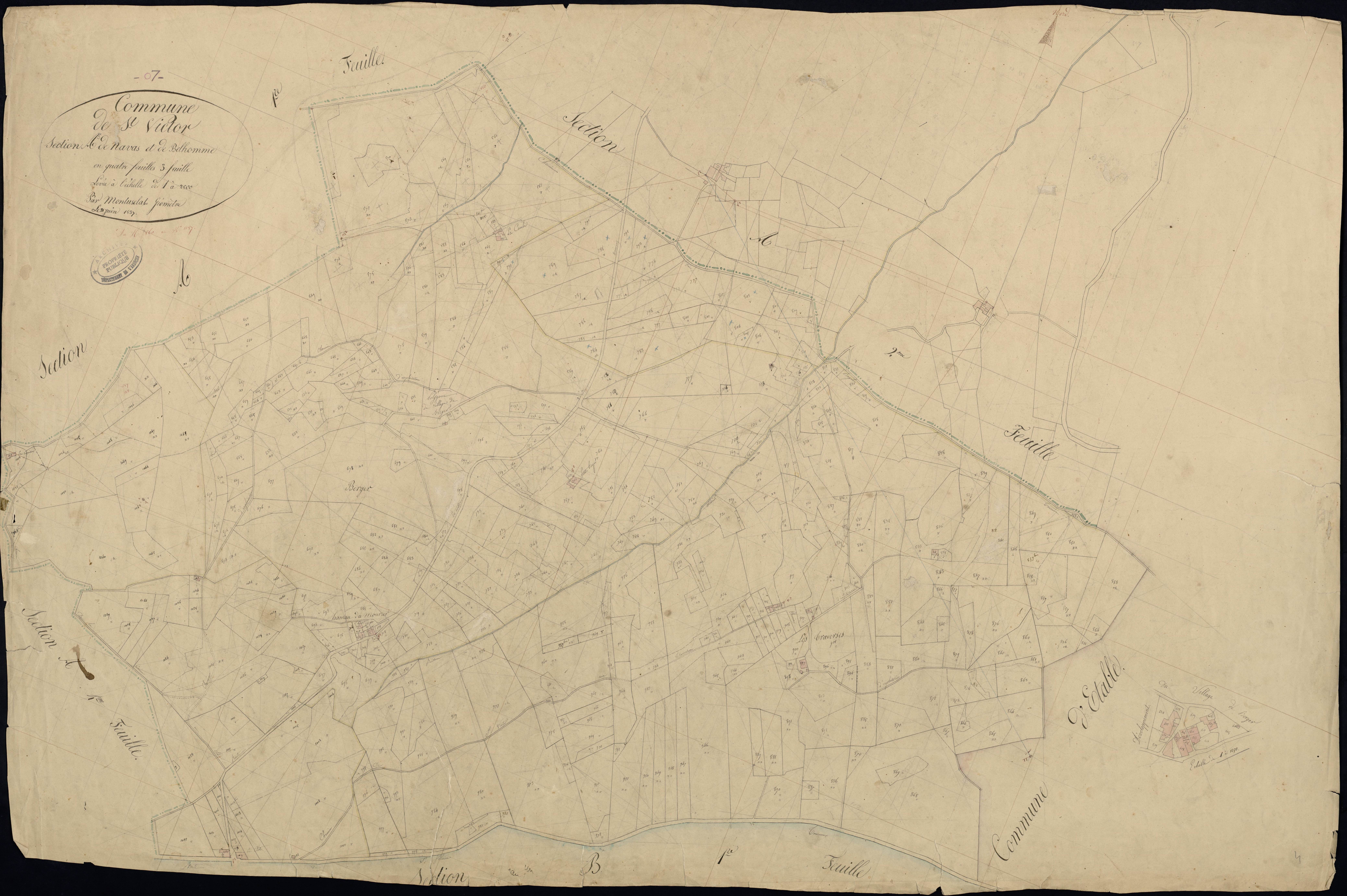 Saint-Victor - Section A - Feuillet 3