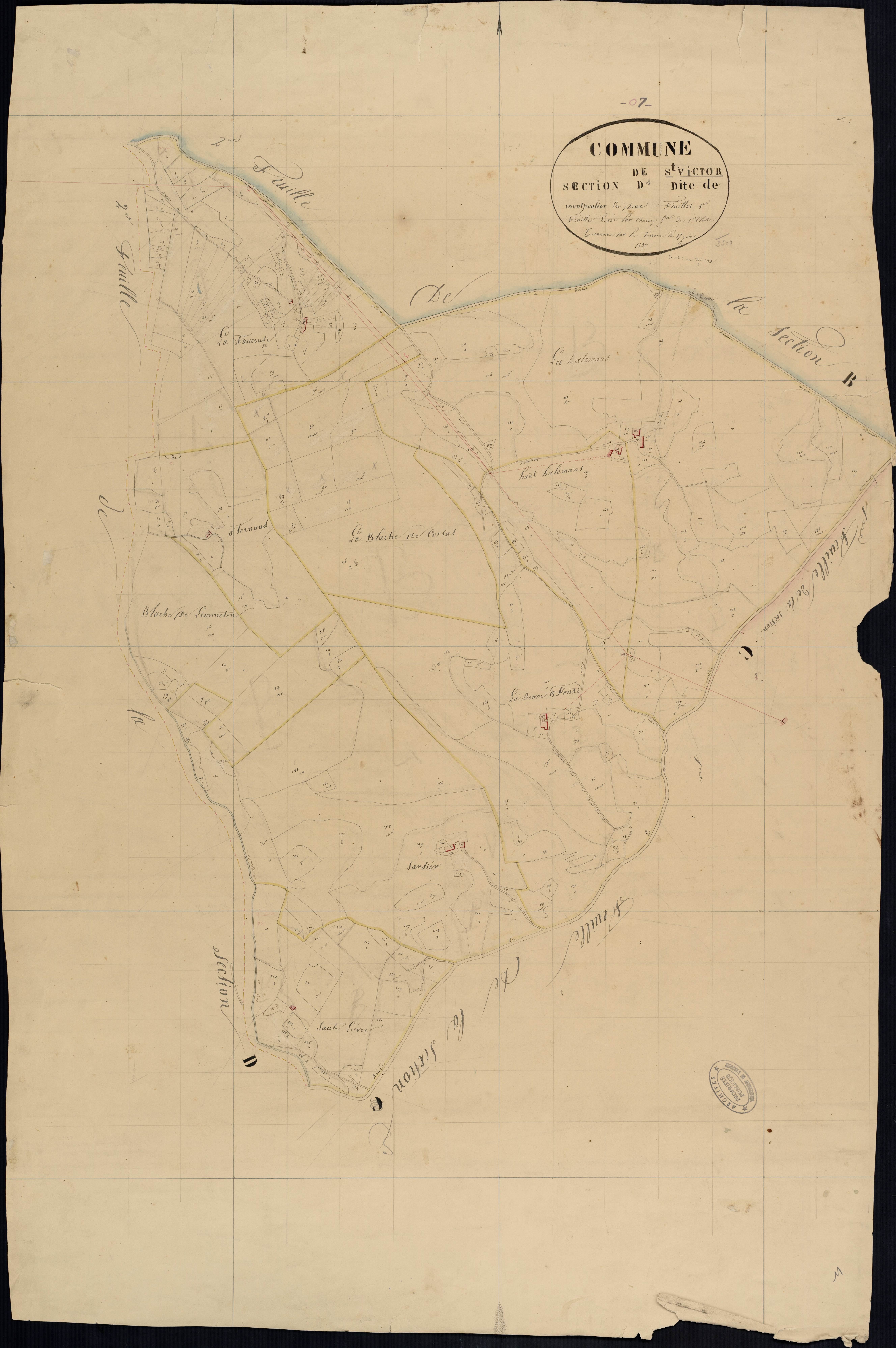 Saint-Victor - Section D - Feuillet 1