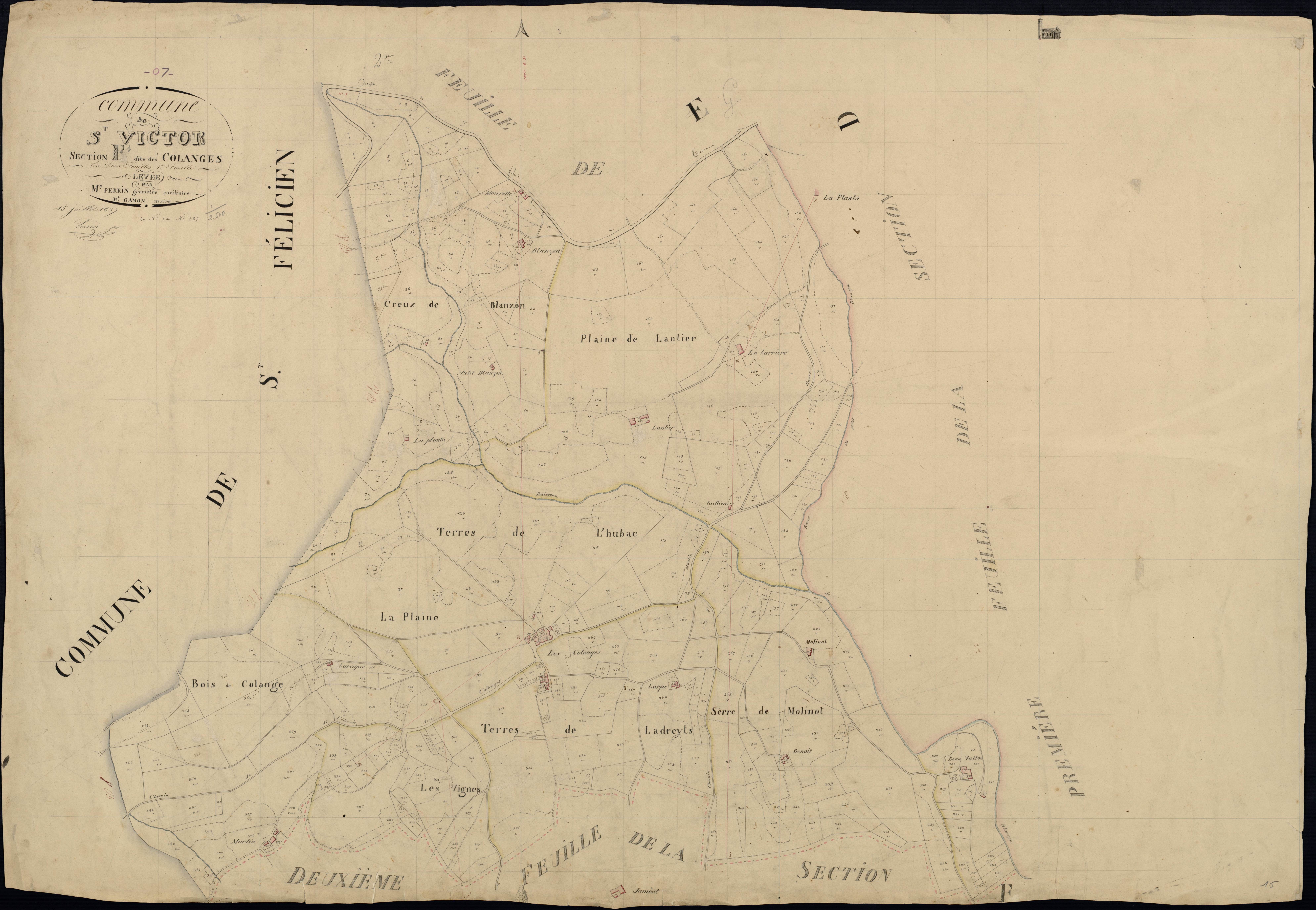 Saint-Victor - Section F - Feuillet 1