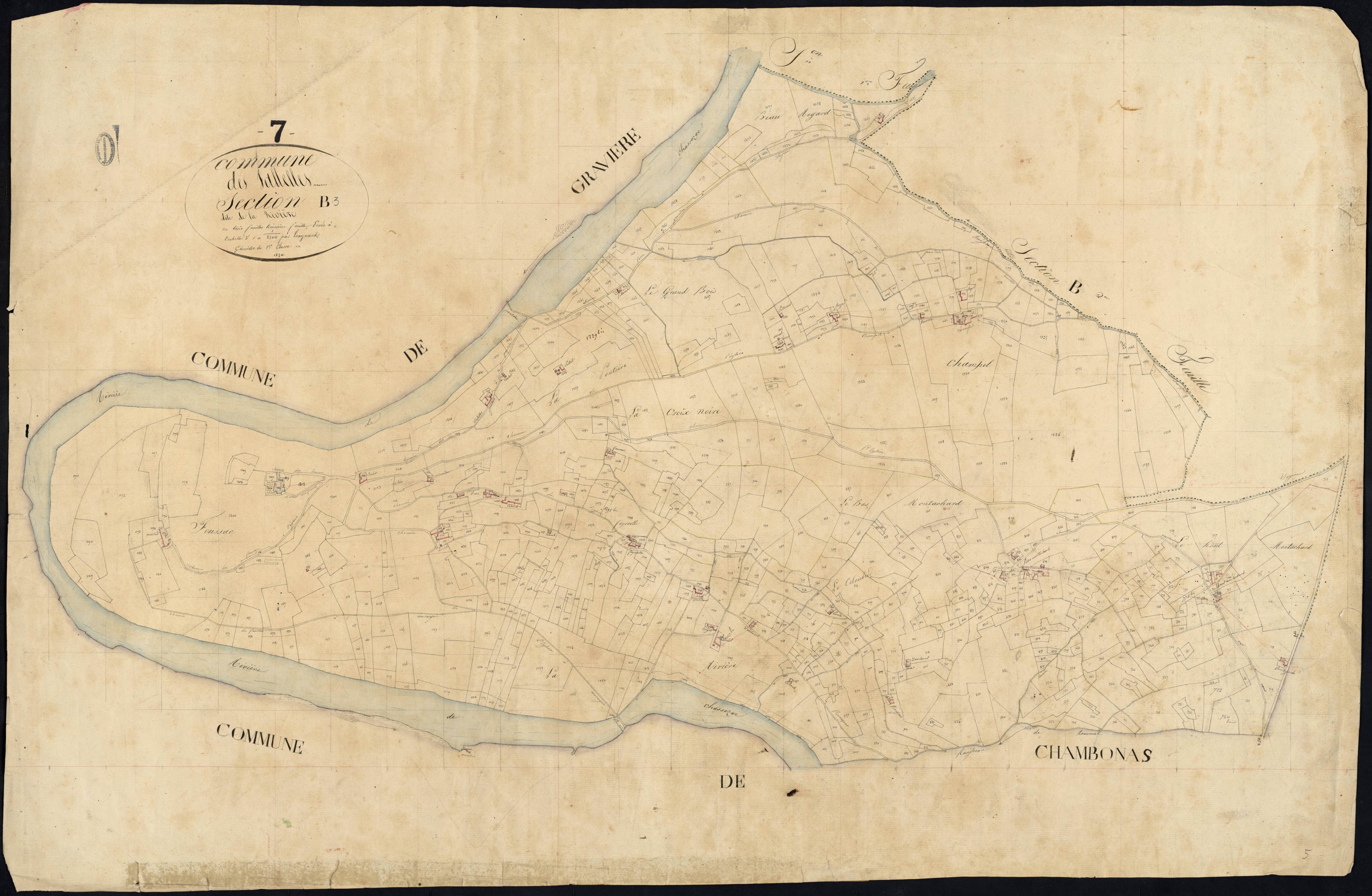 Les Salelles - Section B - Feuillet 3