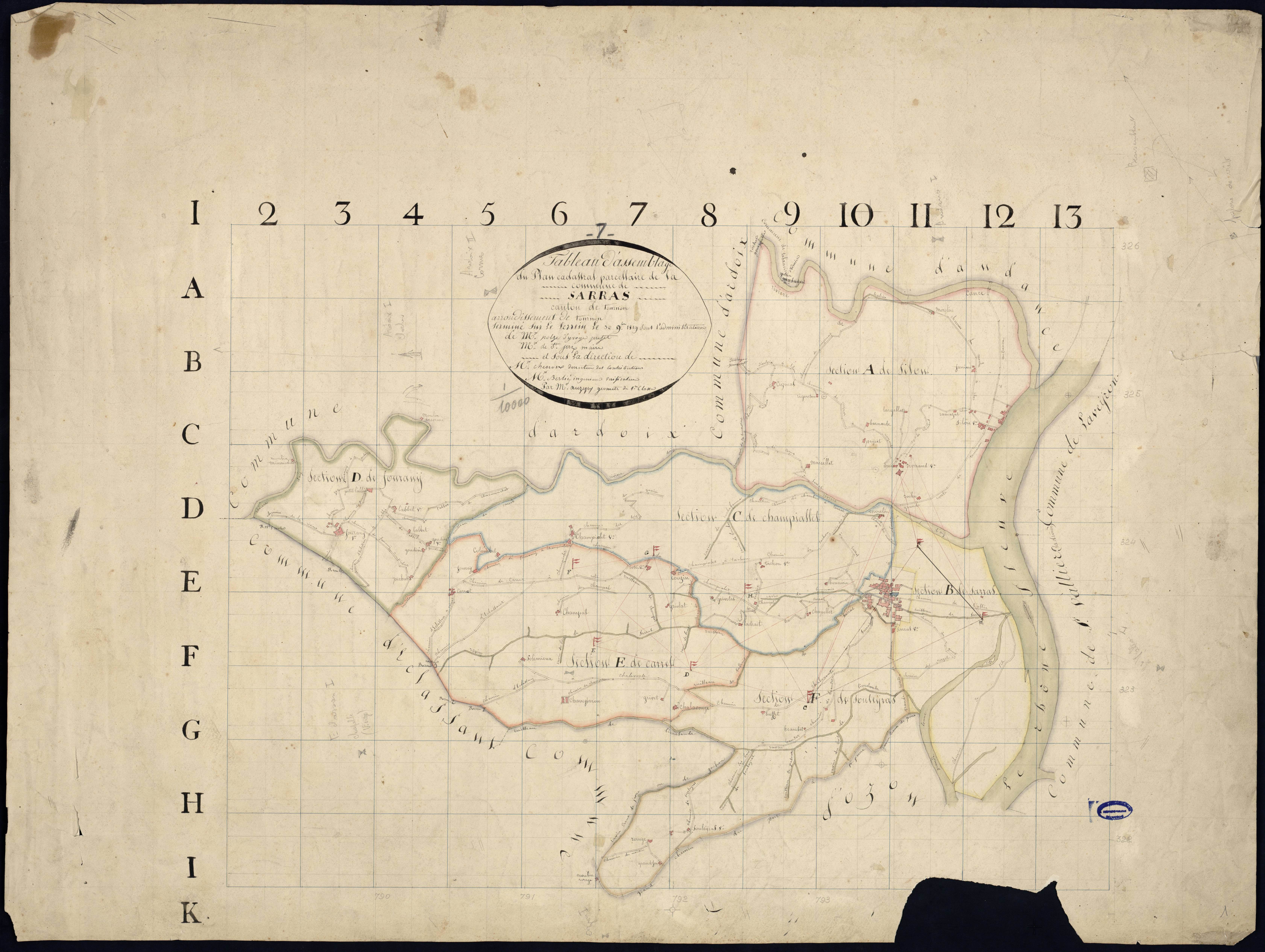 Sarras - Tableau d'assemblage