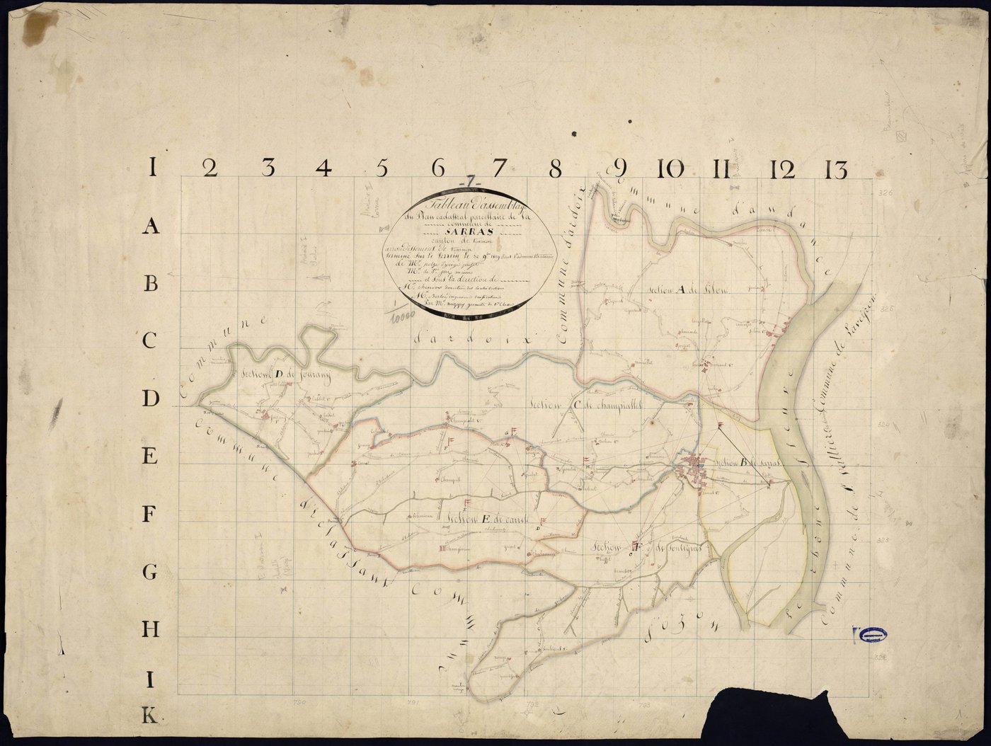 Sarras - Tableau d'assemblage