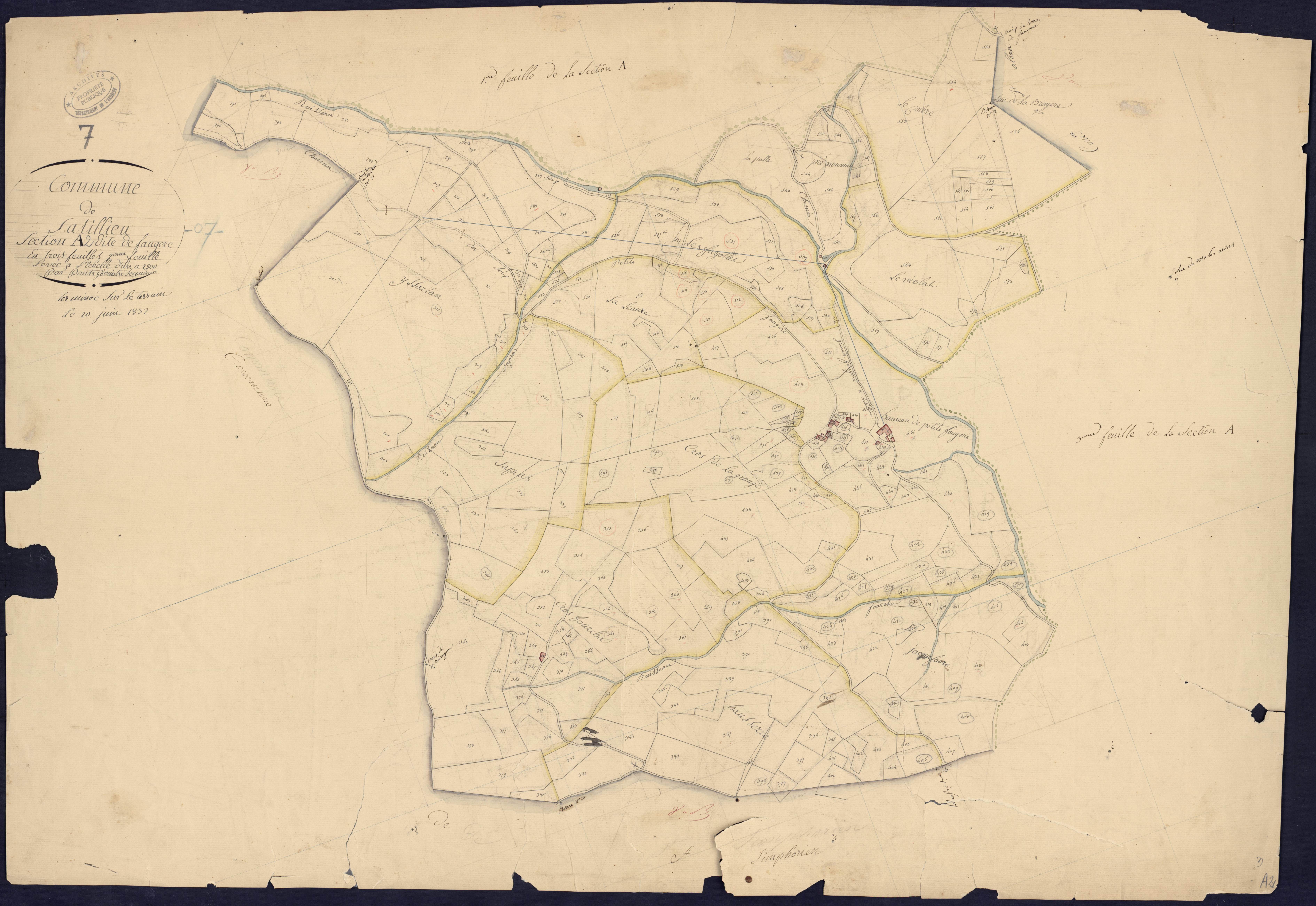 Satillieu - Section A - Feuillet 2