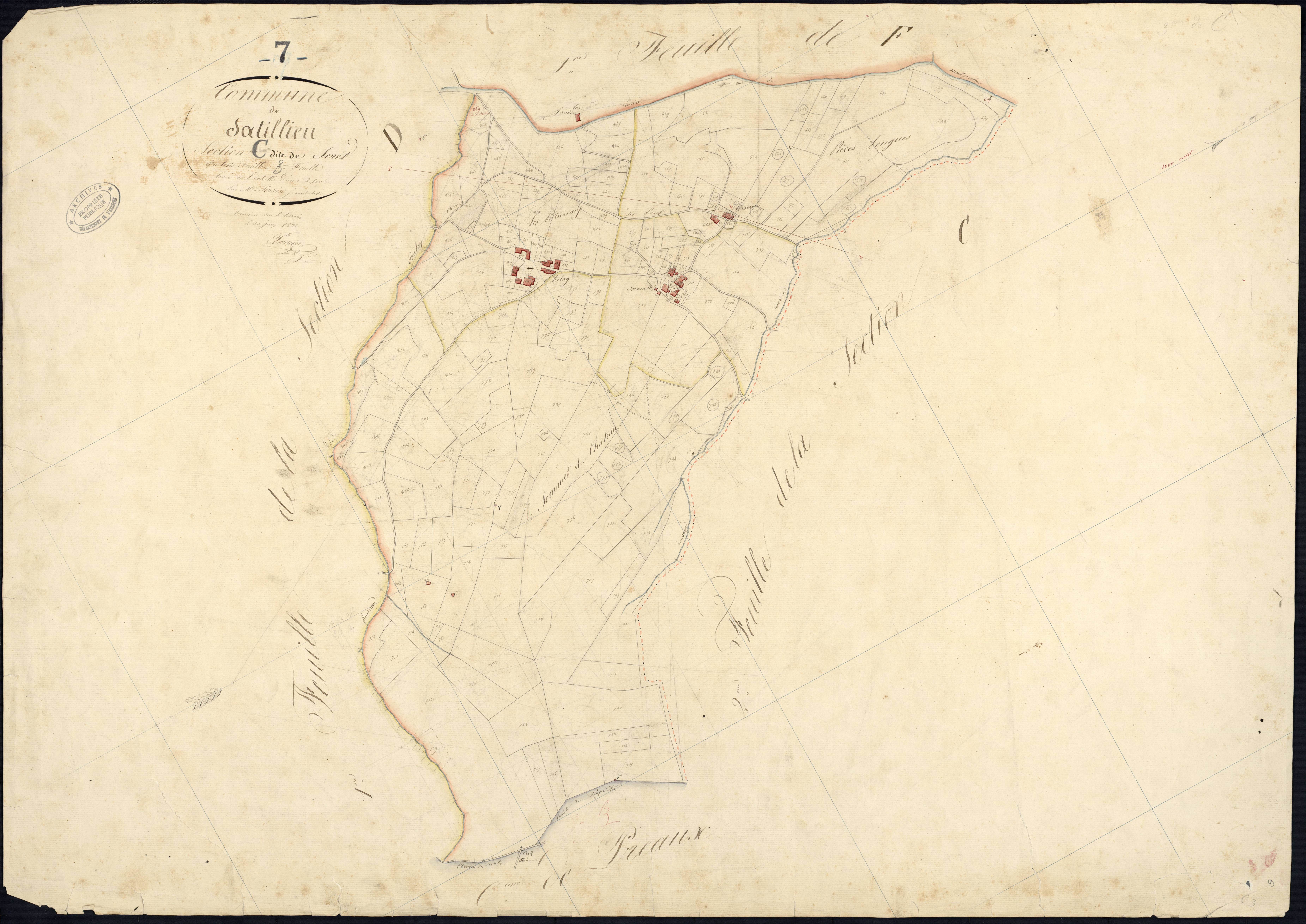 Satillieu - Section C - Feuillet 3