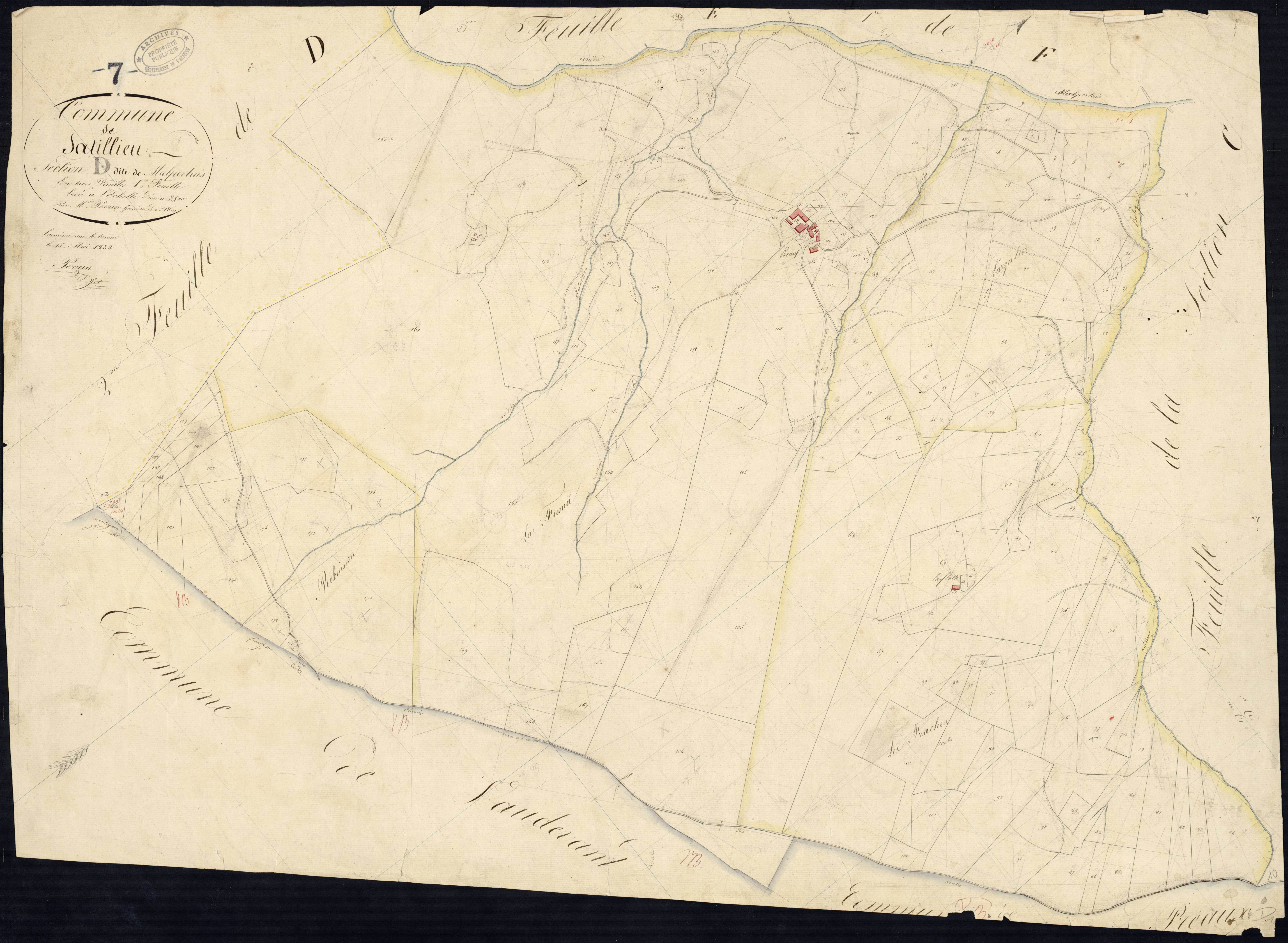 Satillieu - Section D - Feuillet 1