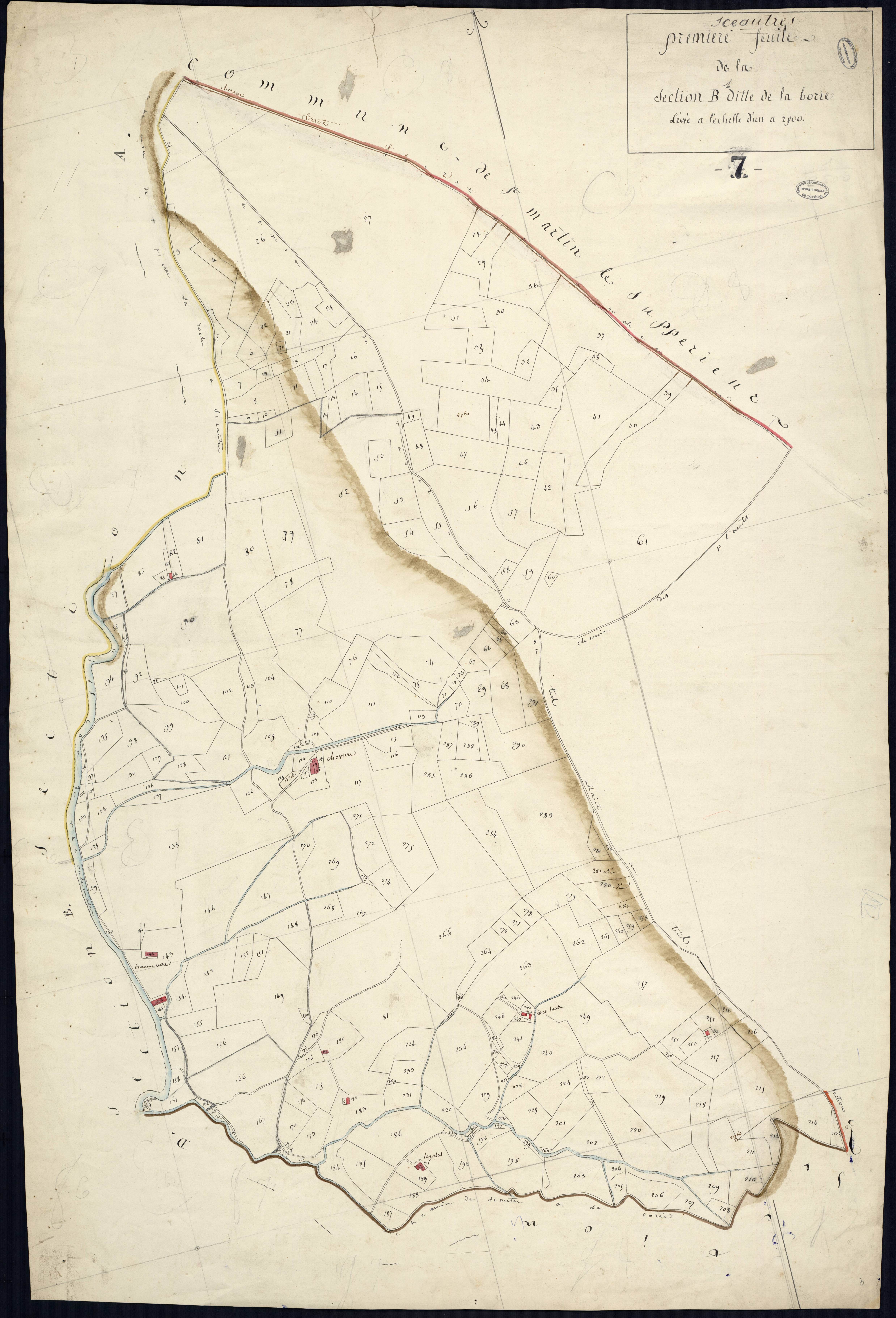 Sceautres - Section B - Feuillet 1