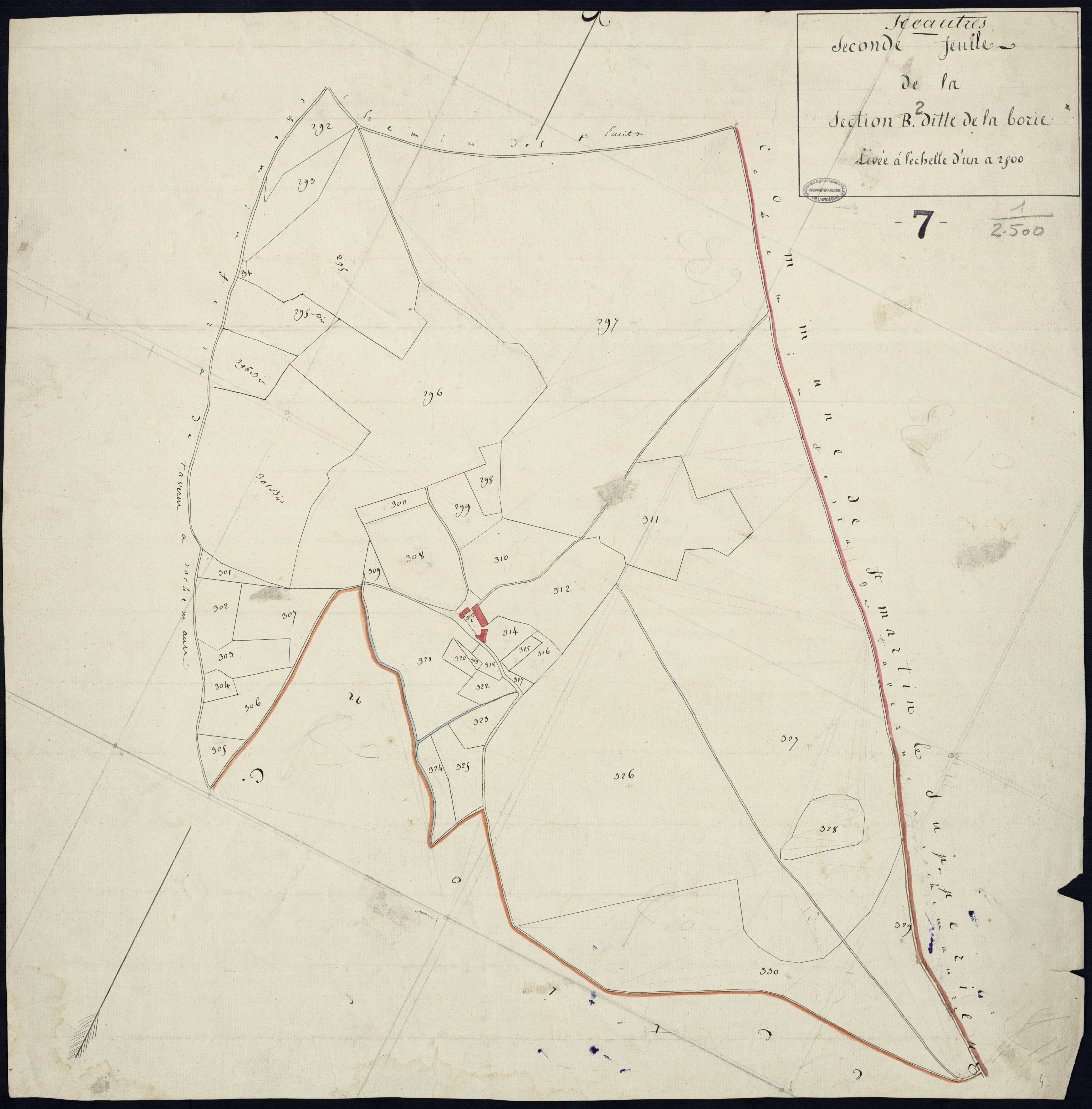 Sceautres - Section B - Feuillet 2