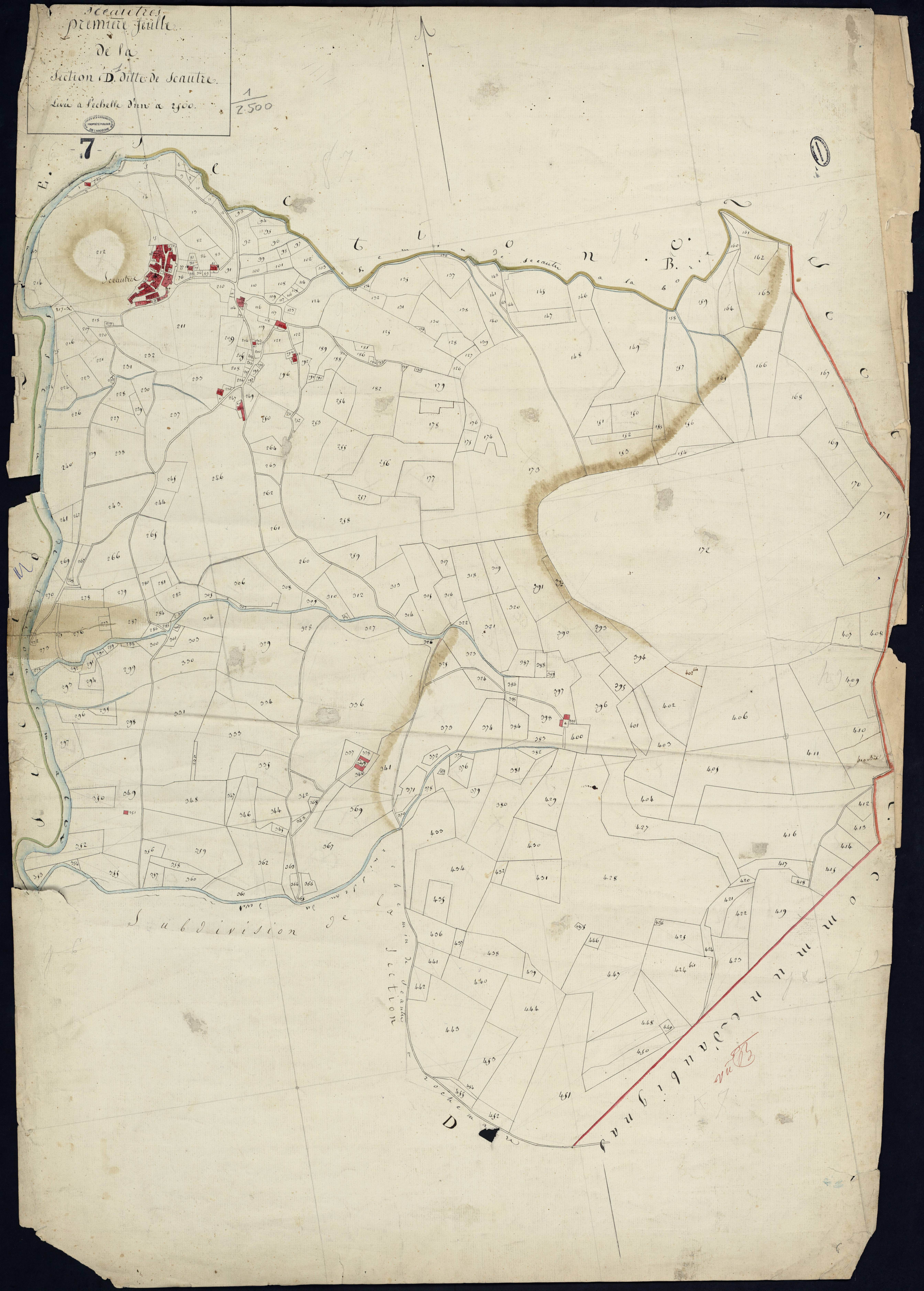 Sceautres - Section D - Feuillet 1