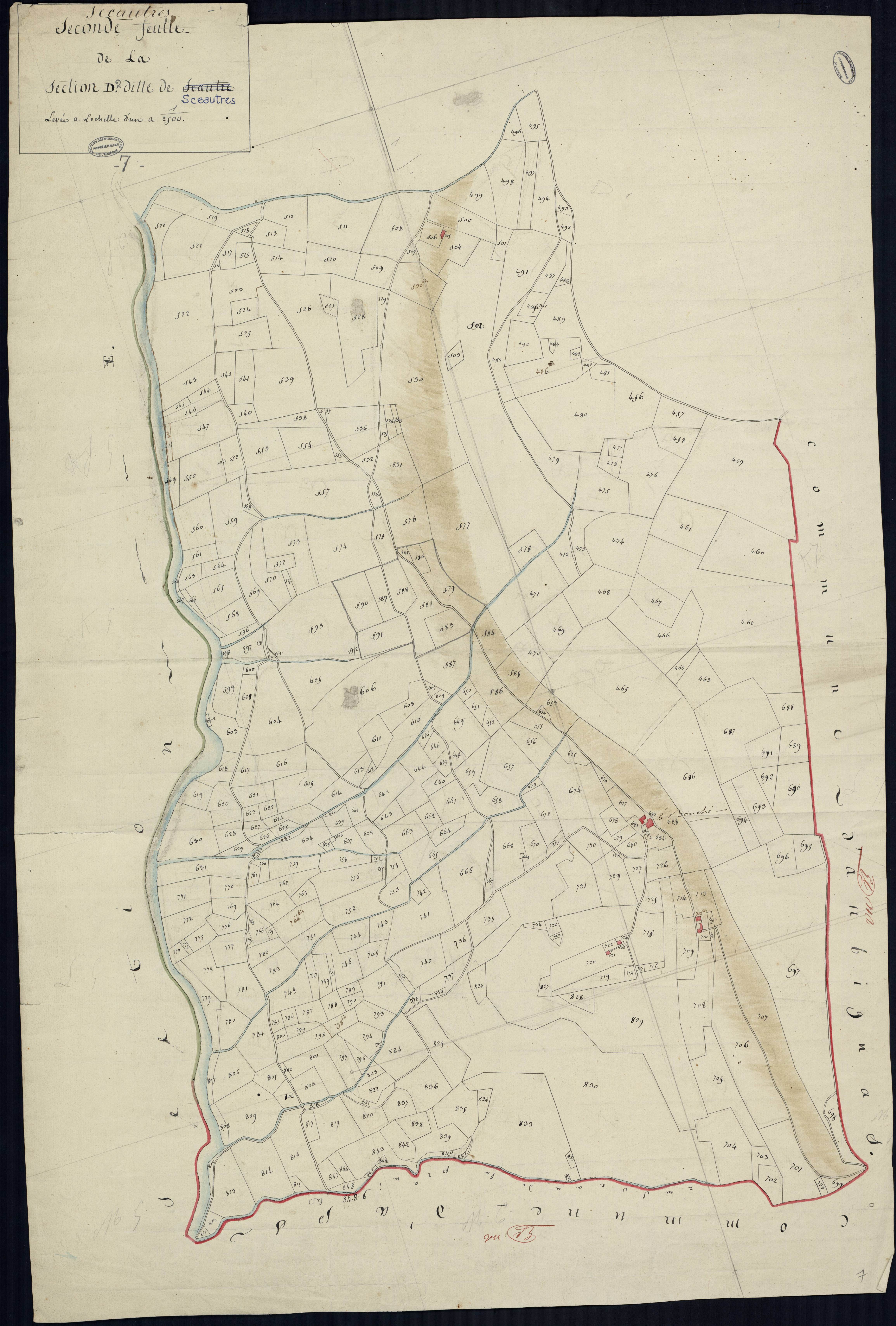 Sceautres - Section D - Feuillet 2