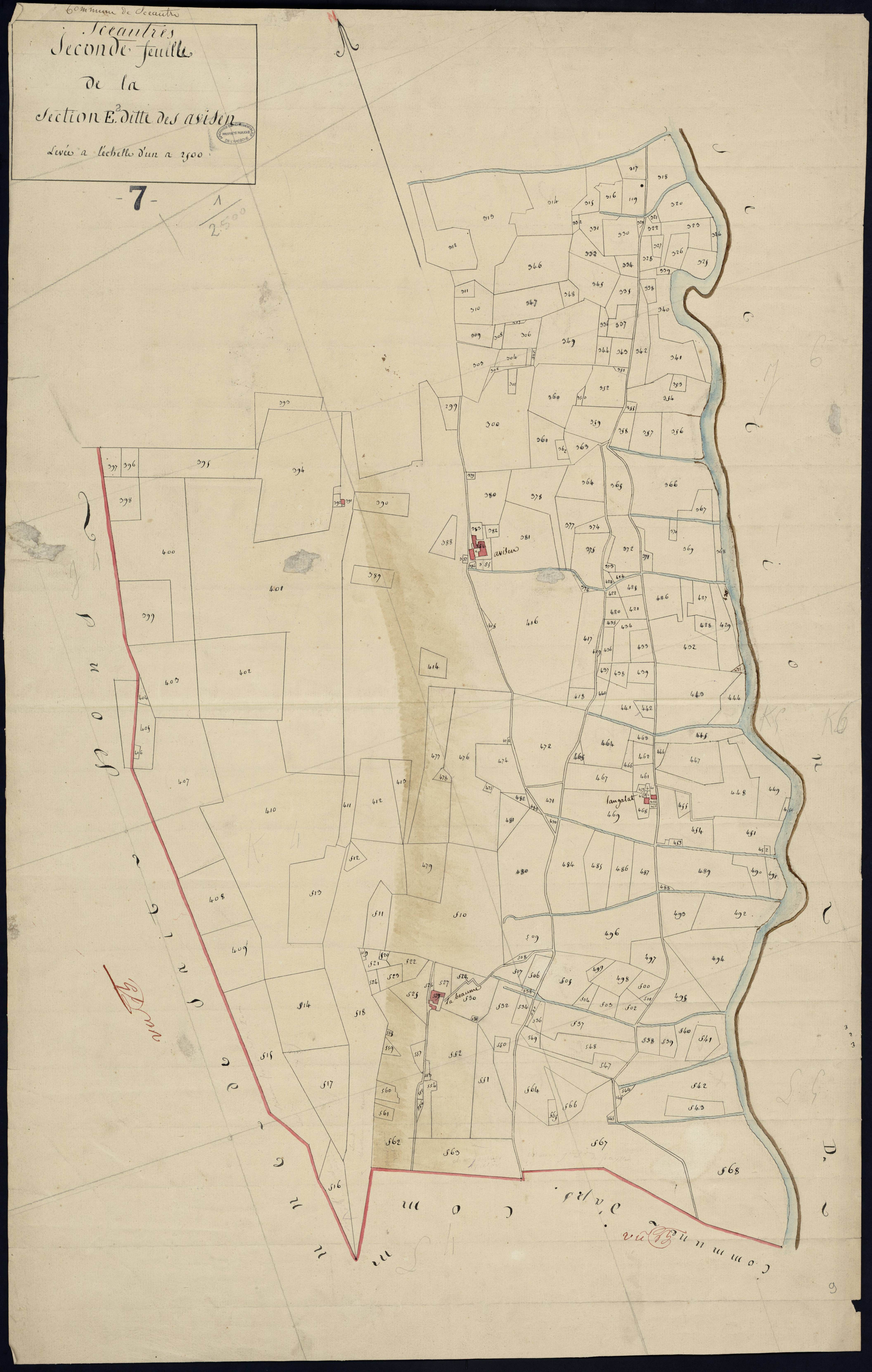 Sceautres - Section E - Feuillet 2