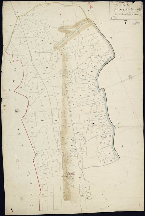 Sceautres - Section E - Feuillet 1