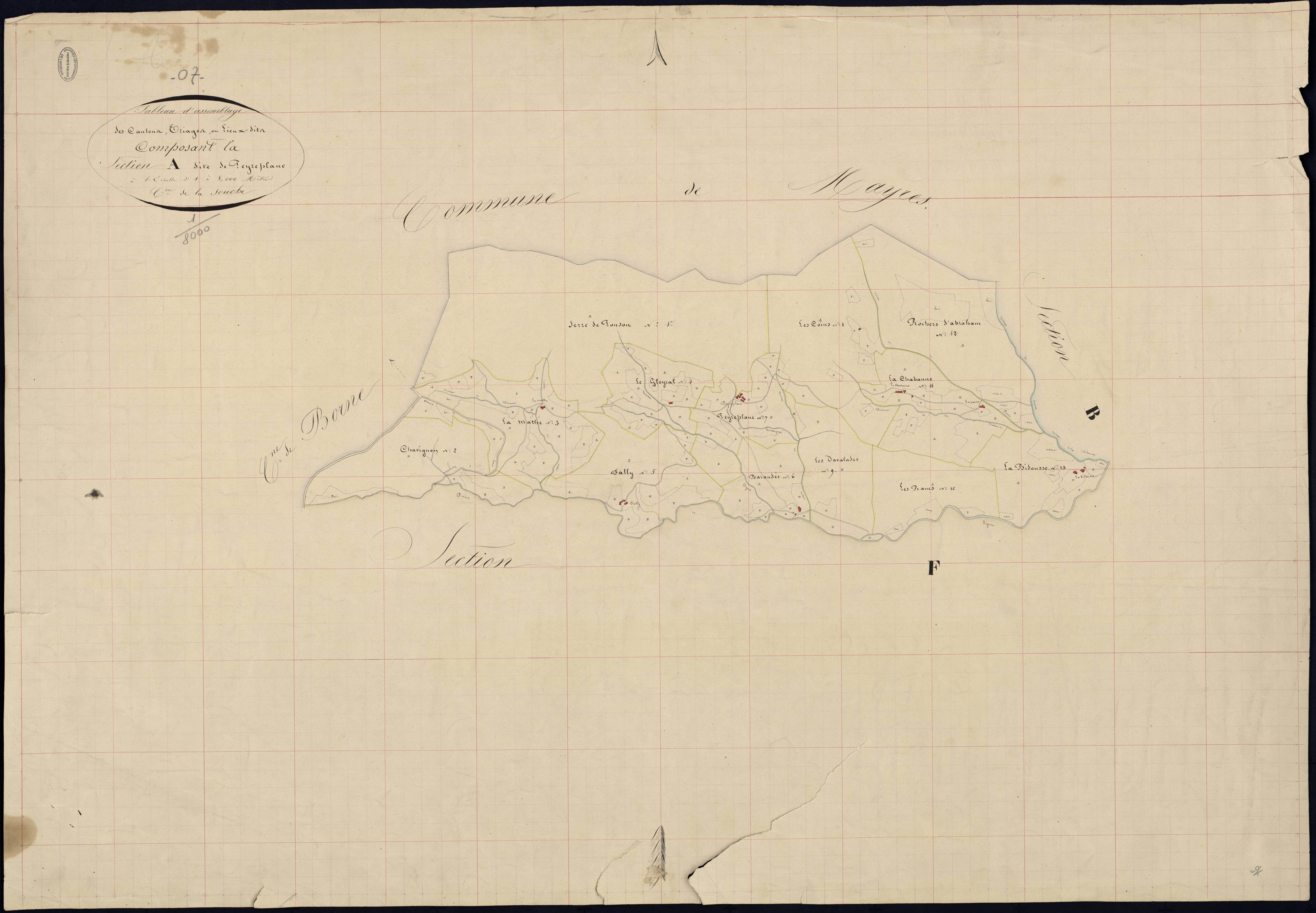 La Souche - Tableau d'assemblage de la section A