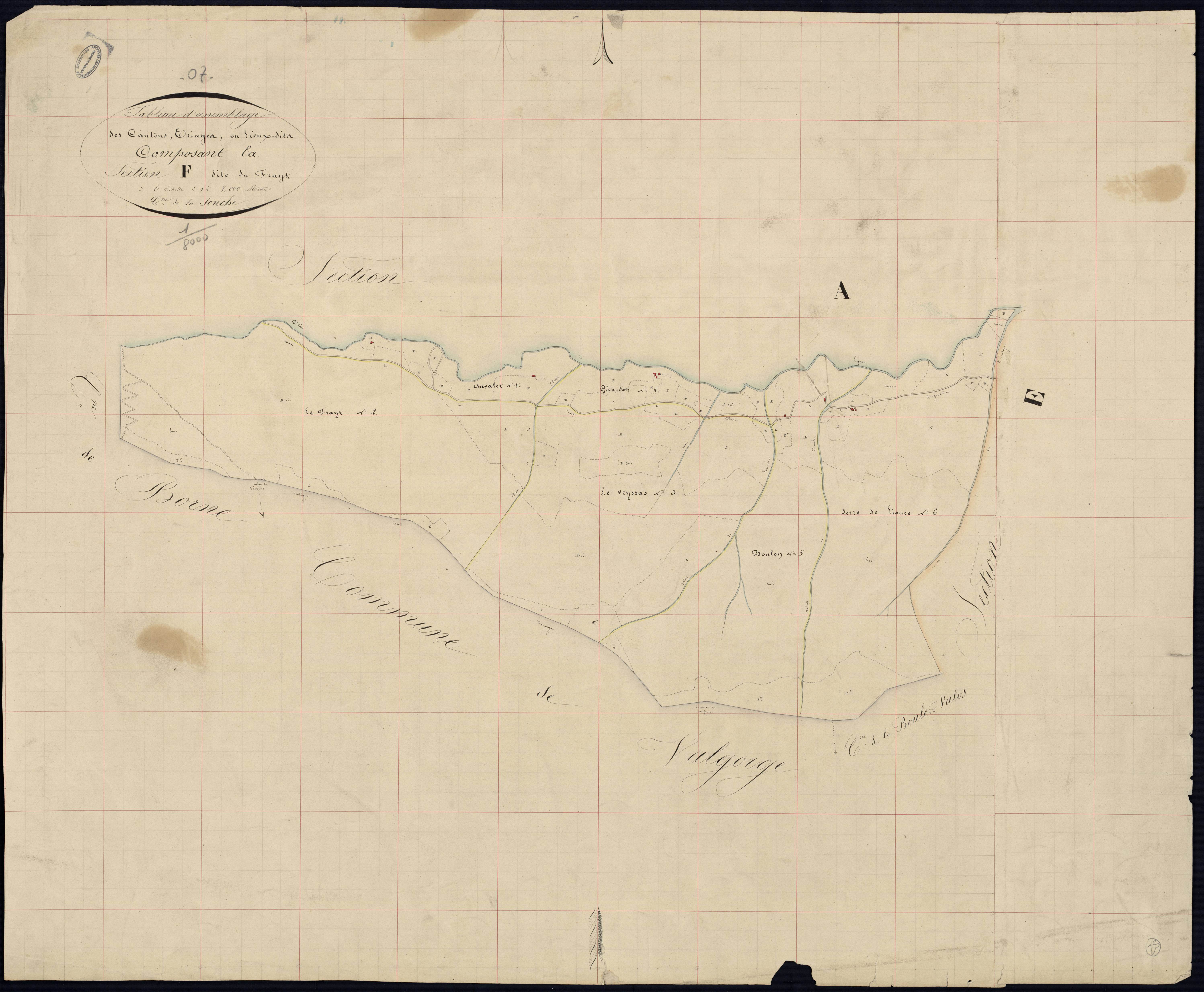 La Souche - Tableau d'assemblage de la section F
