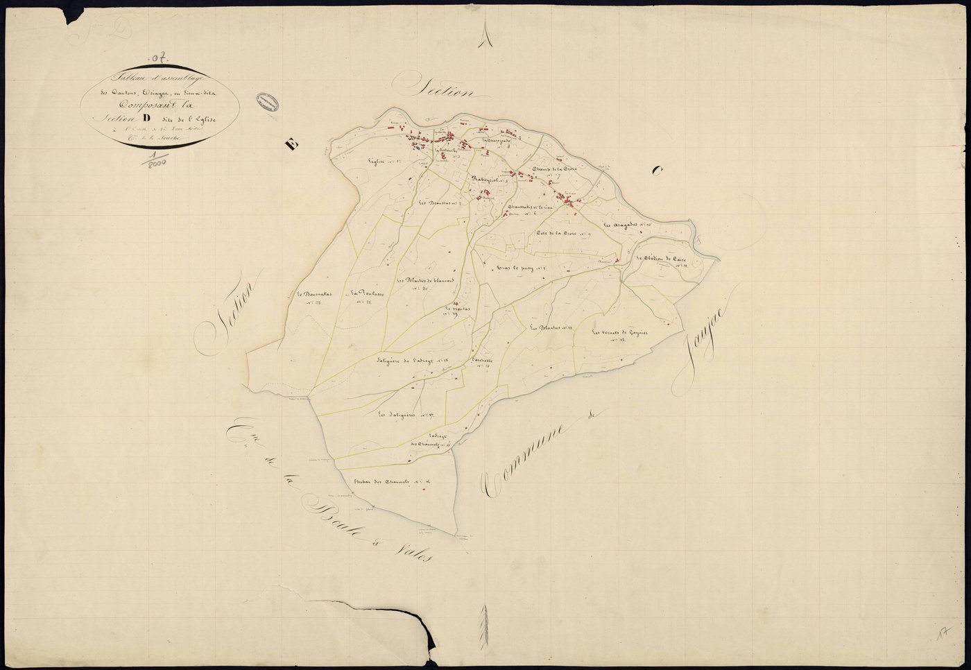 La Souche - Tableau d'assemblage de la section D