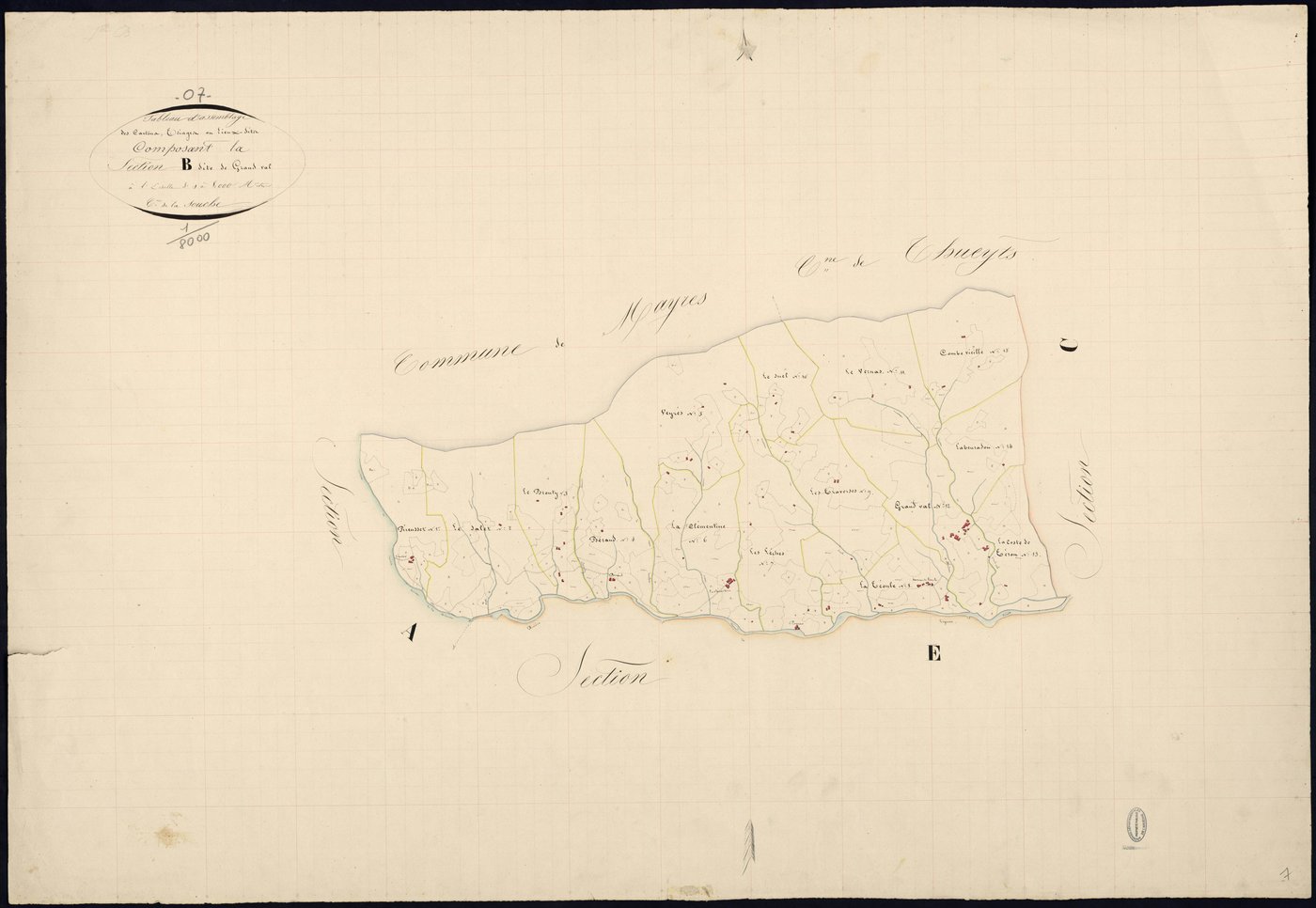La Souche - Tableau d'assemblage de la section B