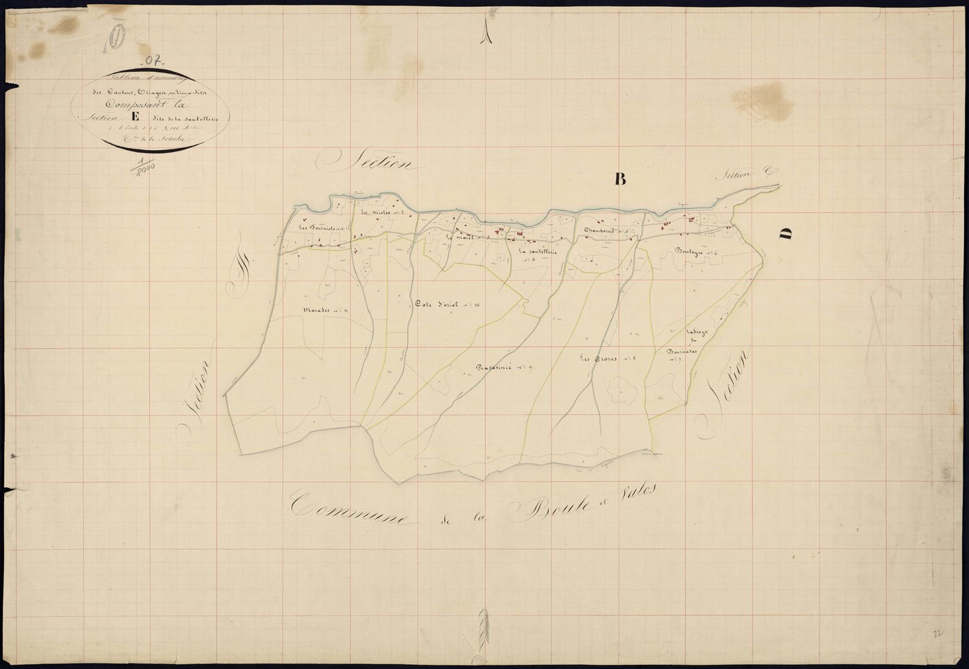 La Souche - Tableau d'assemblage de la section E