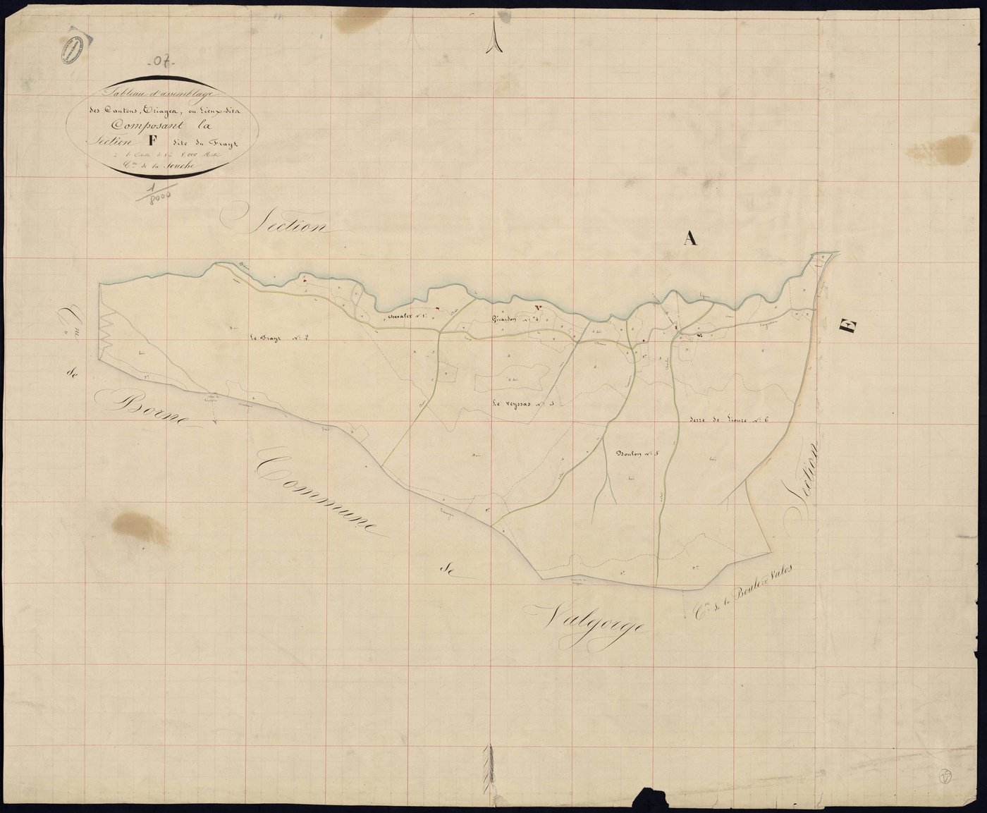 La Souche - Tableau d'assemblage de la section F