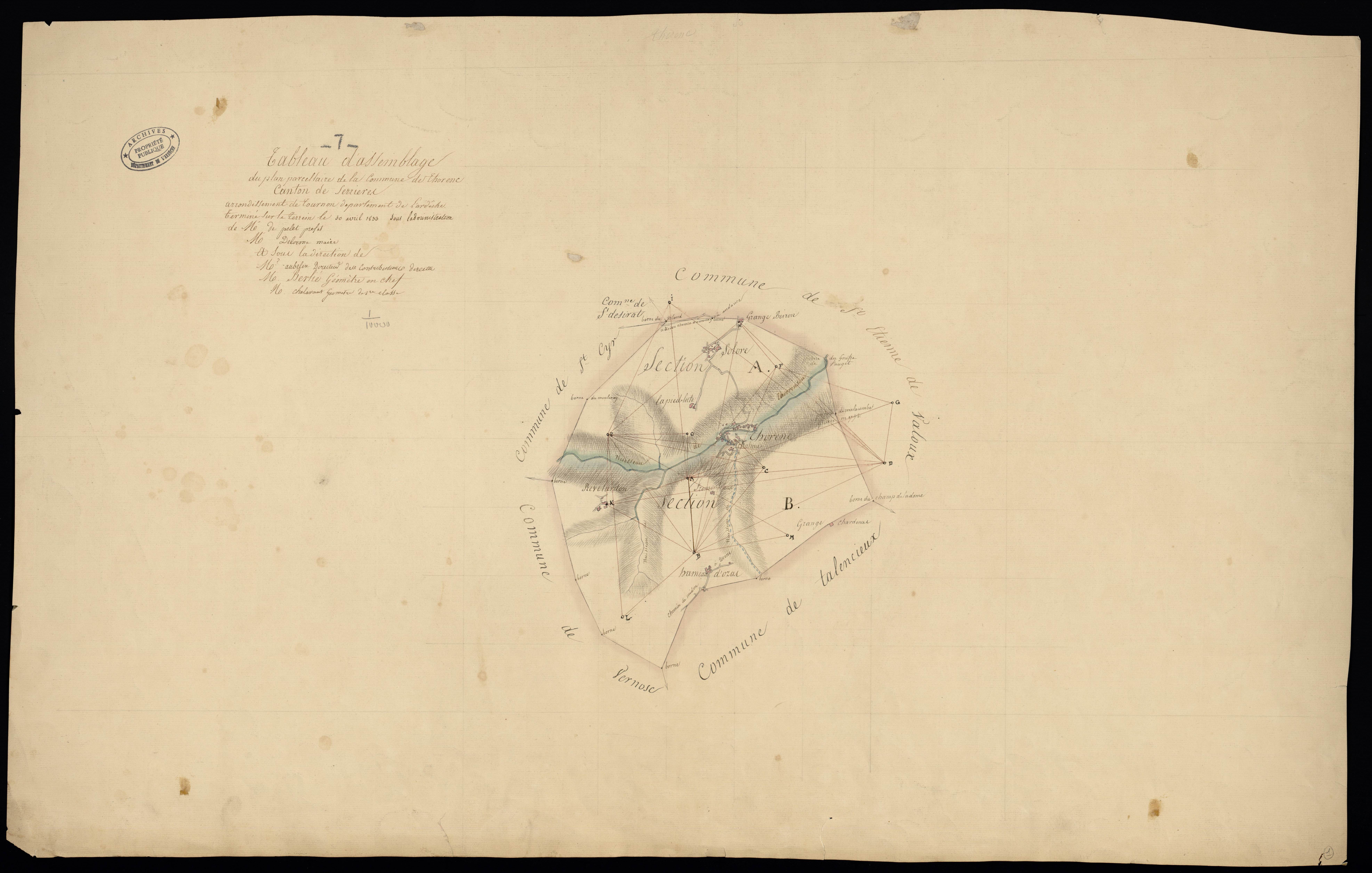Thorrenc - Tableau d'assemblage