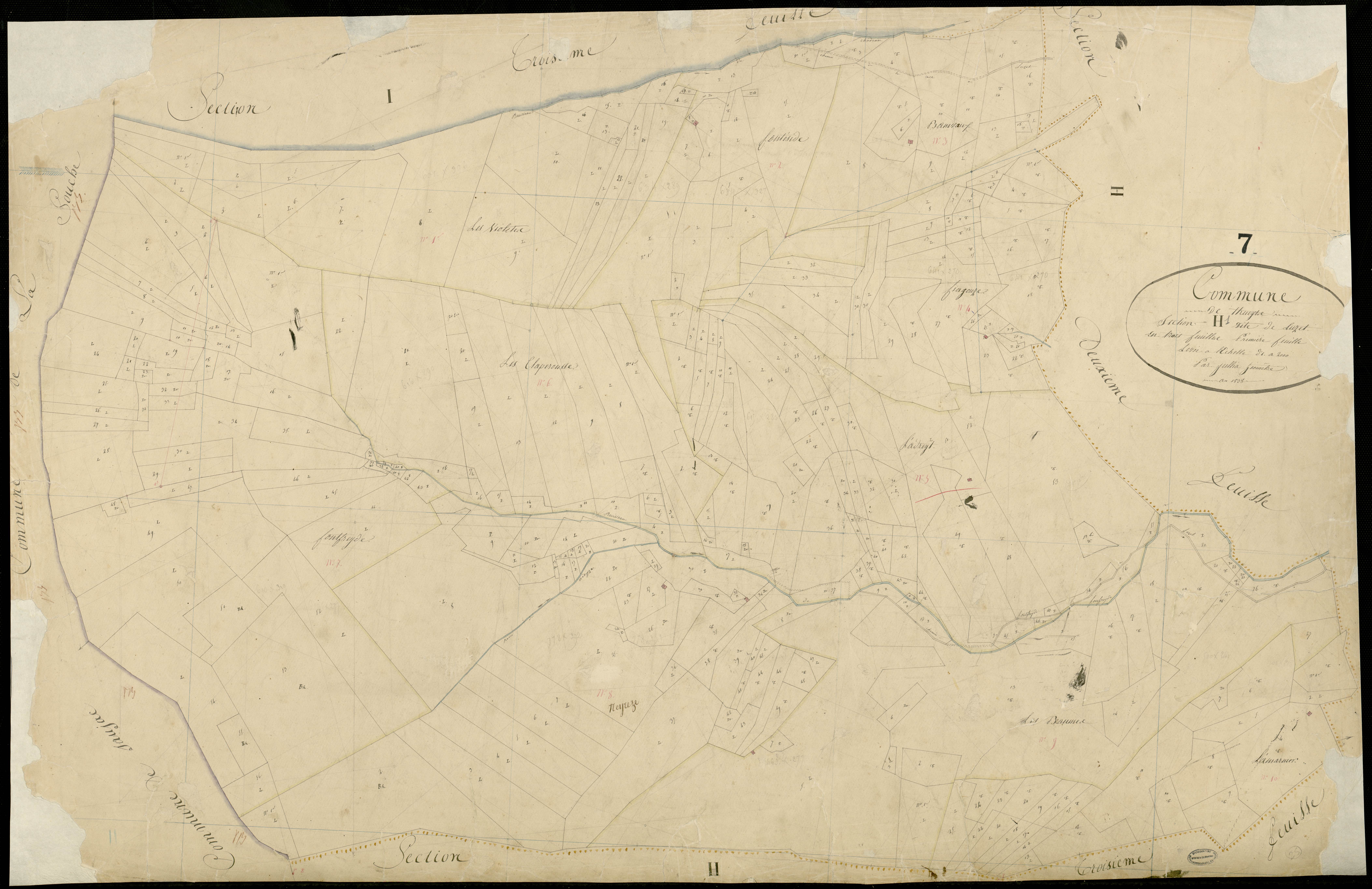 Thueyts - Section H - Feuillet 1