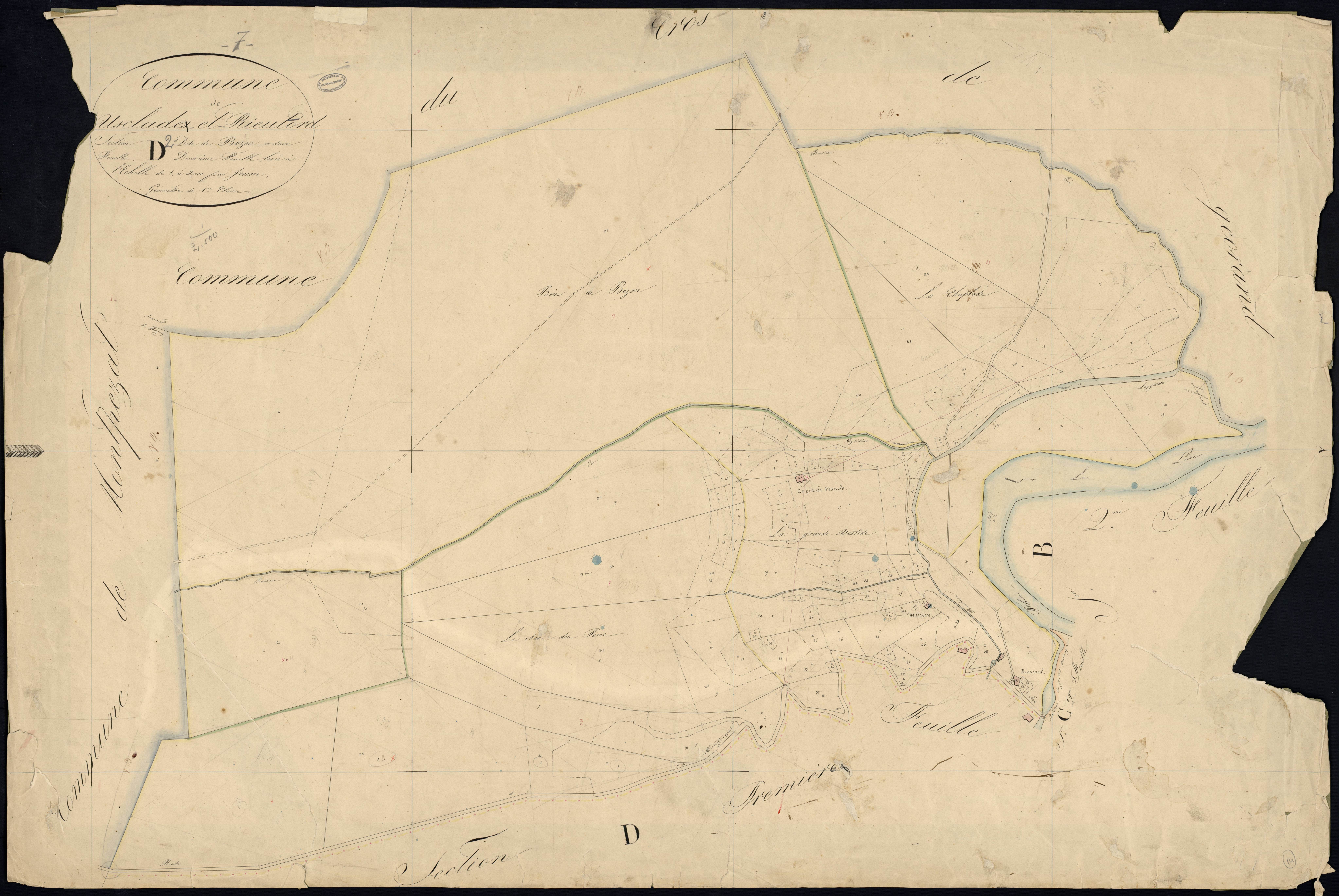 Usclades-et-Rieutord - Section D - Feuillet 2