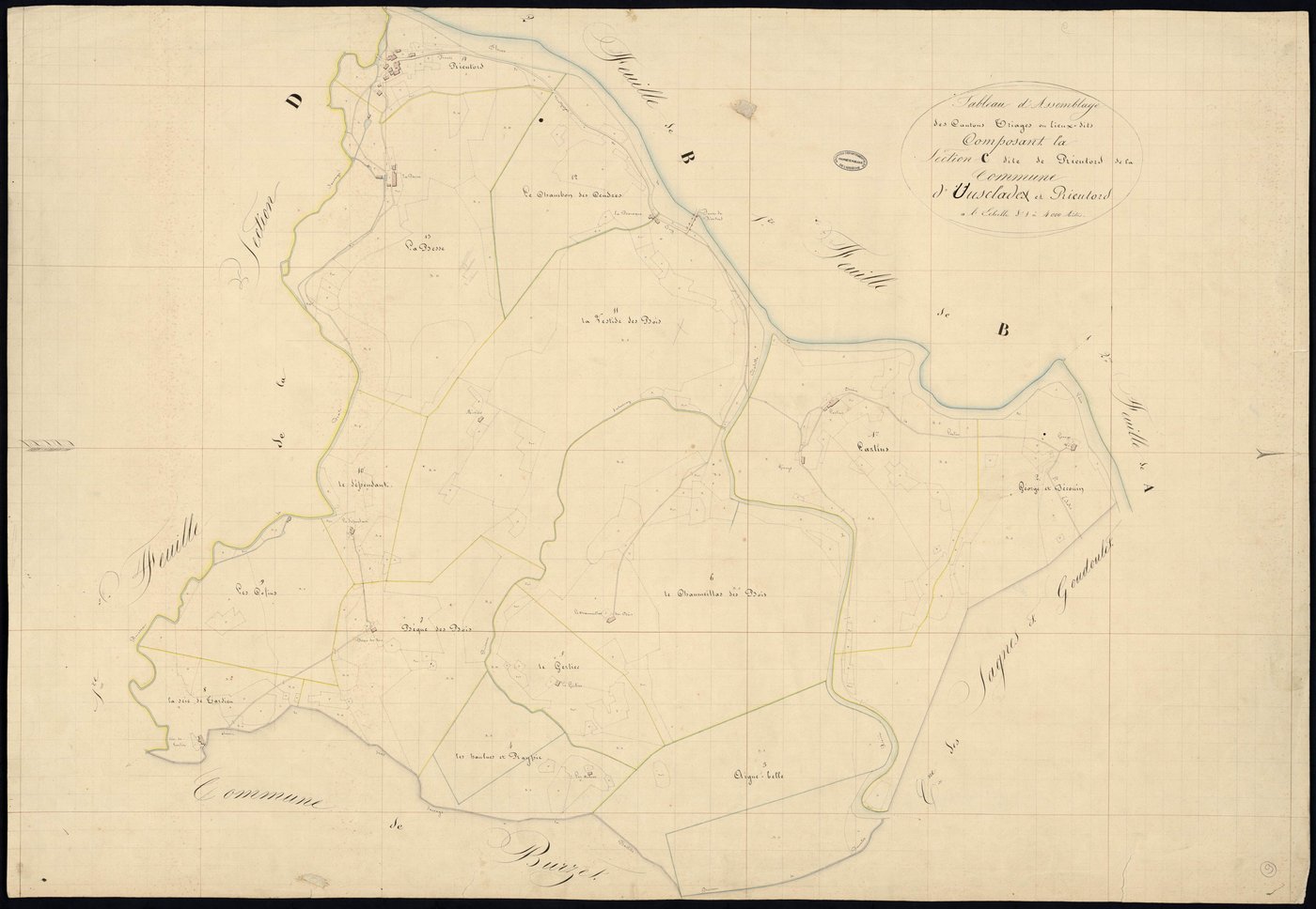 Usclades-et-Rieutord - Tableau d'assemblage de la section C