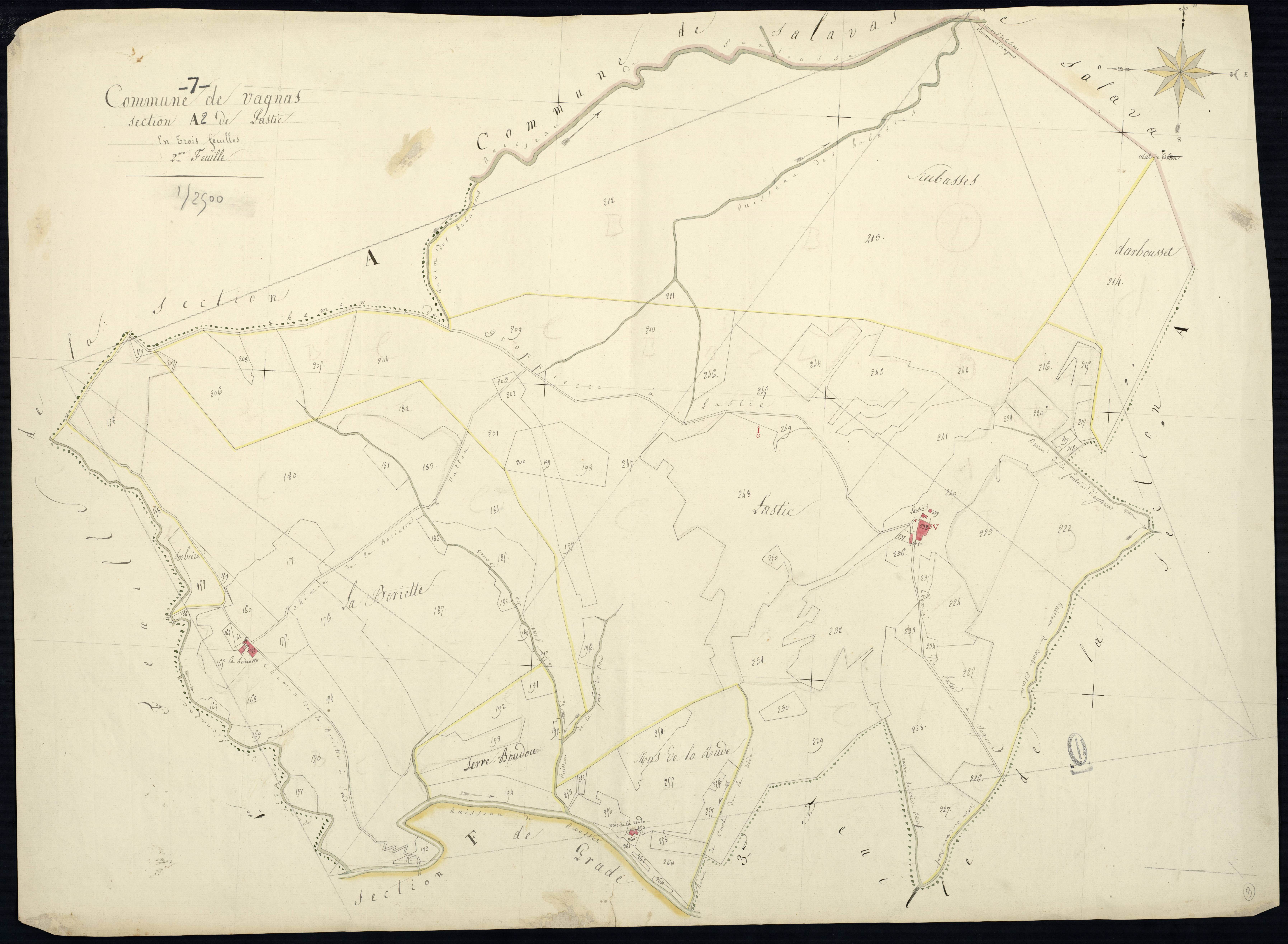 Vagnas - Section A - Feuillet 2
