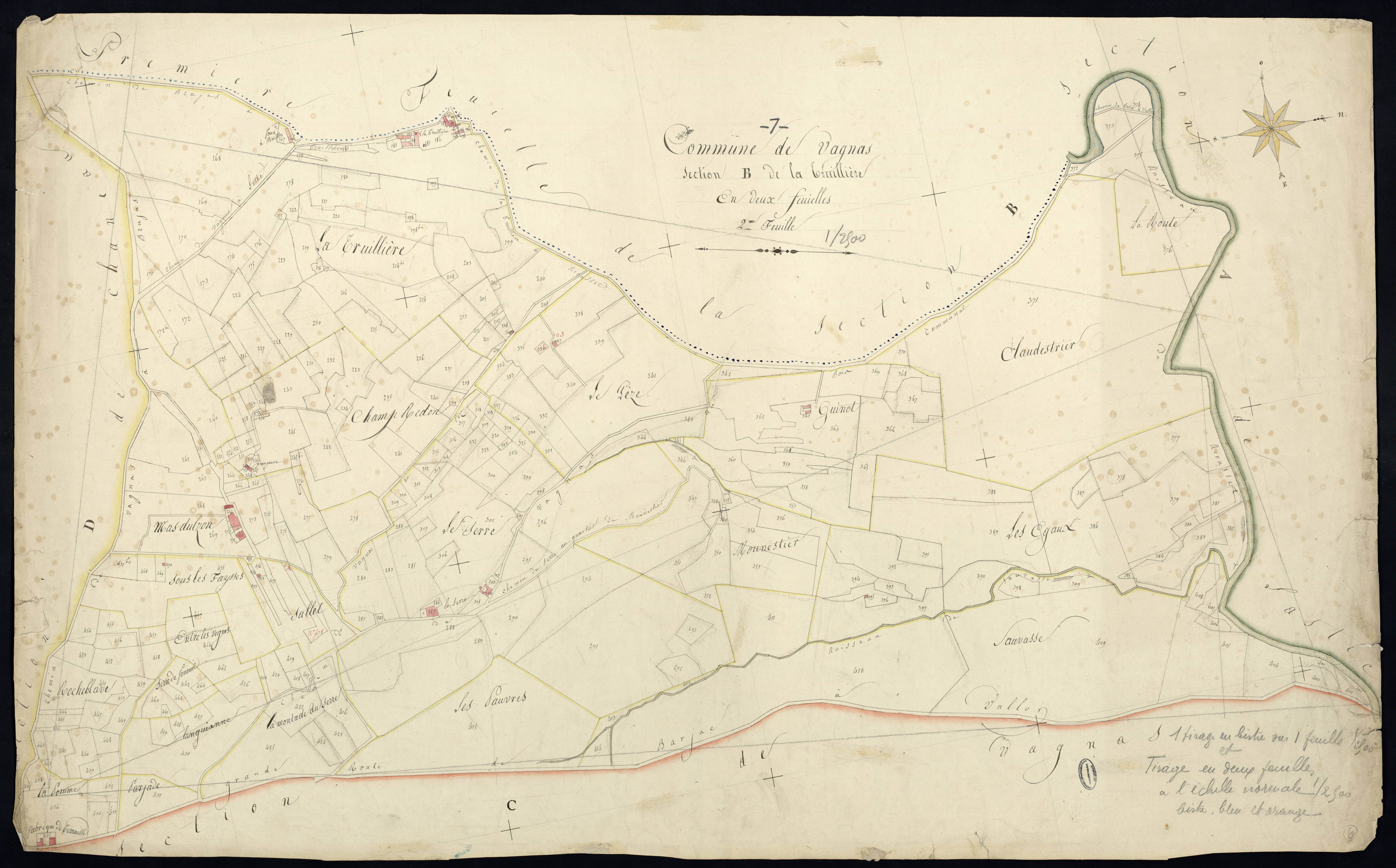 Vagnas - Section B - Feuillet 2