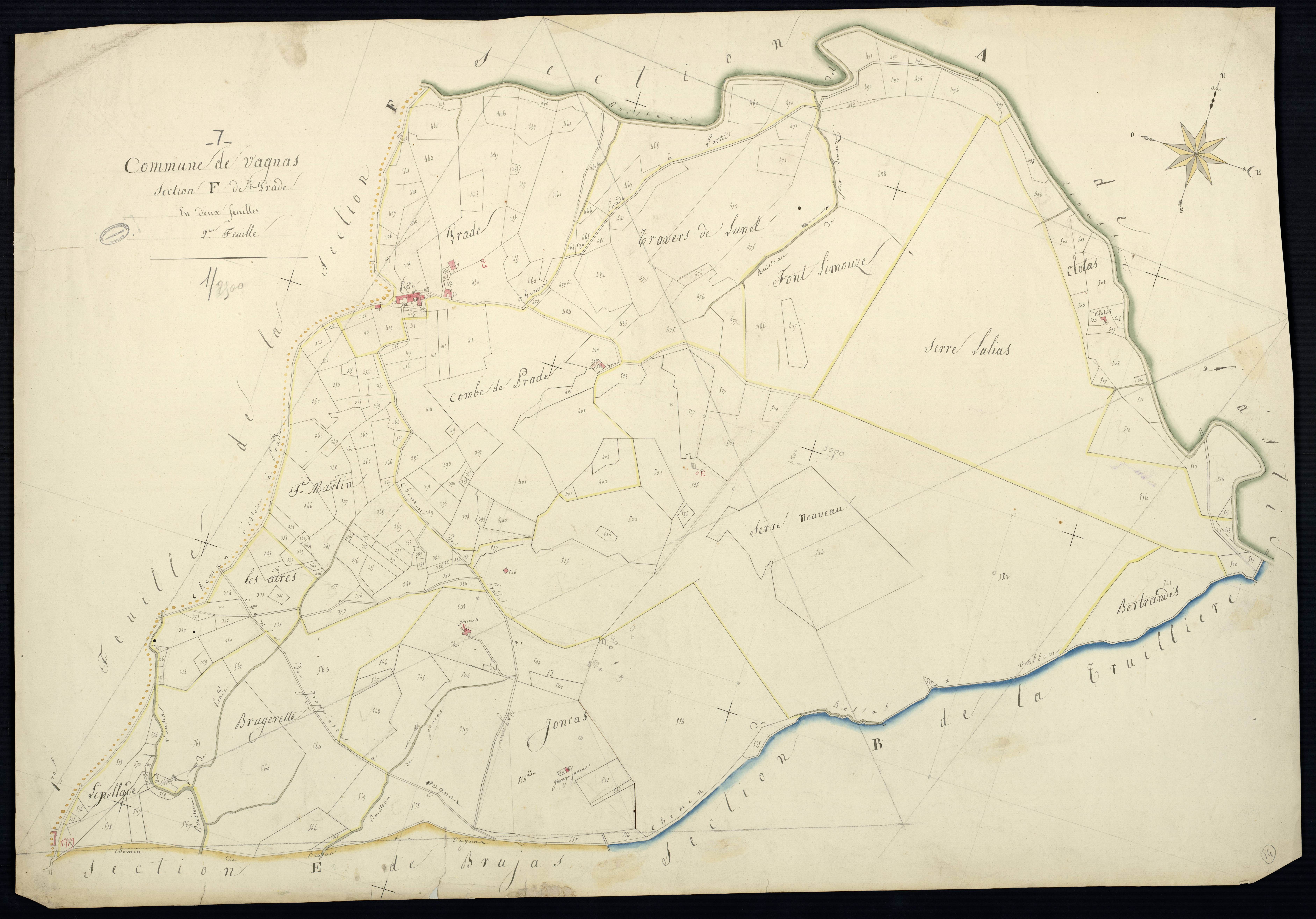 Vagnas - Section F - Feuillet 2