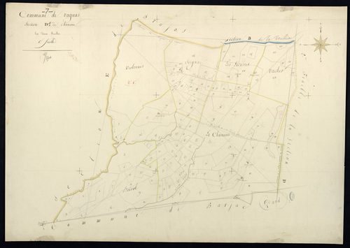 Vagnas - Section D - Feuillet 1
