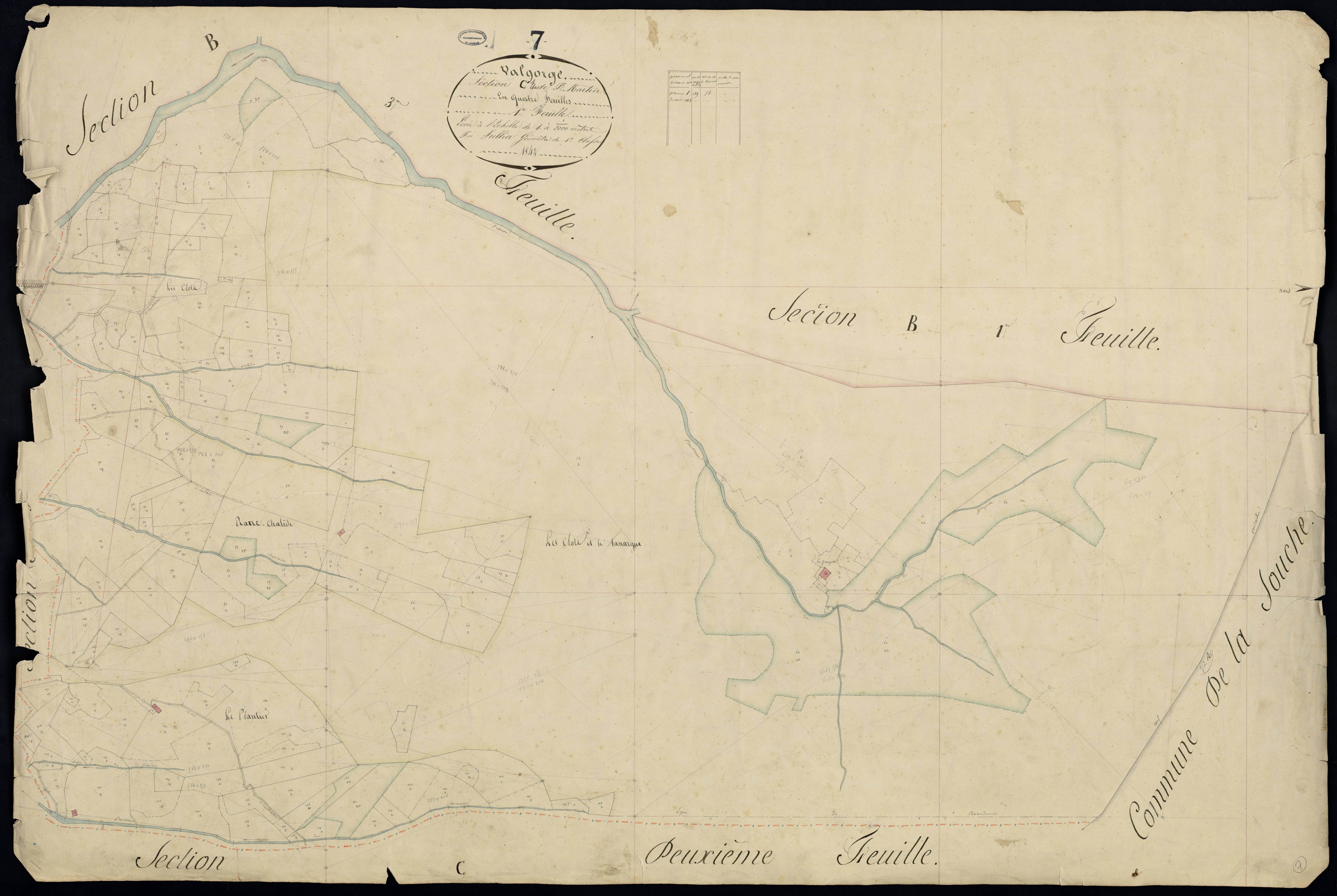 Valgorge - Section C - Feuillet 1