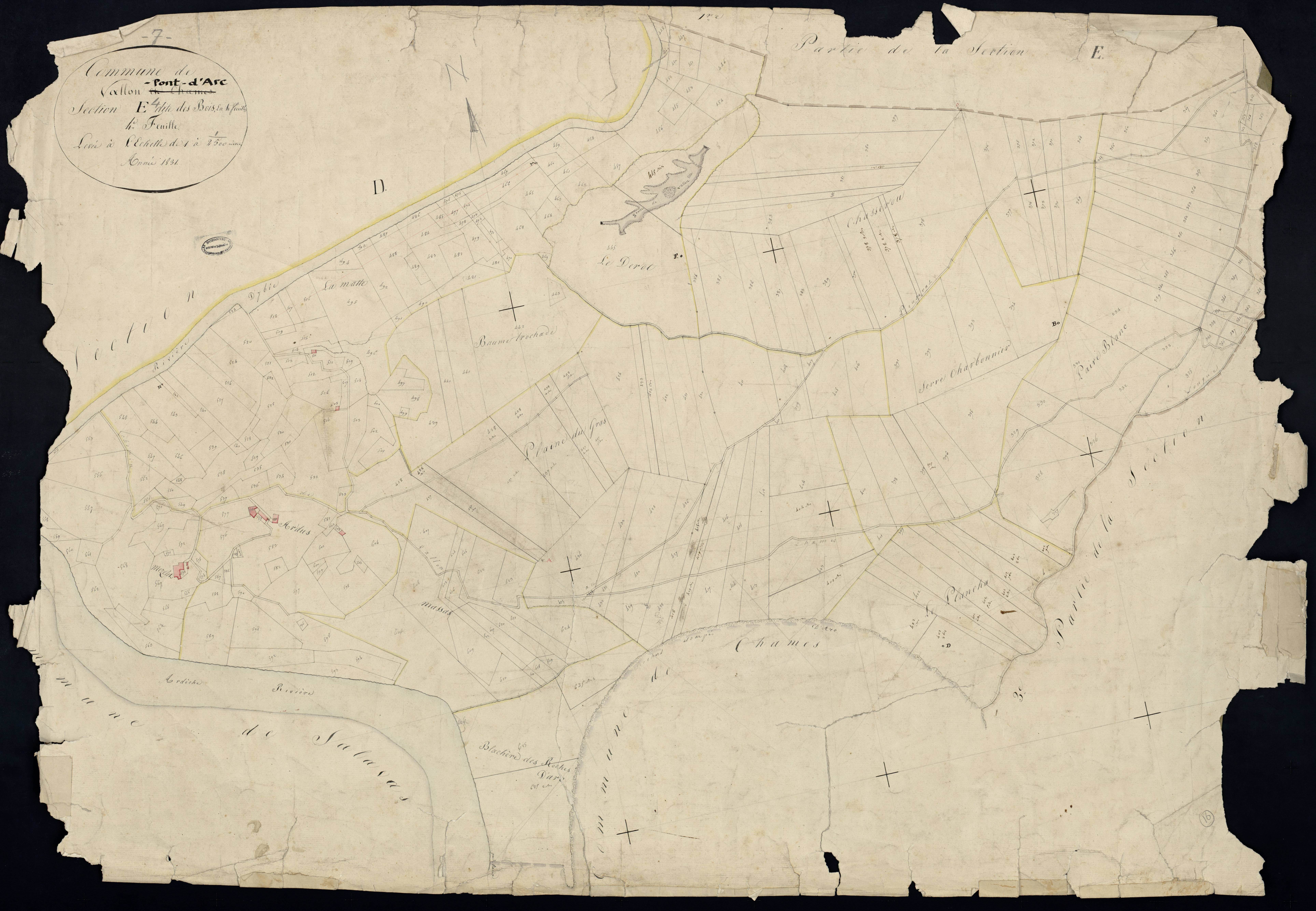 Vallon-Pont-d'Arc - Section E - Feuillet 4