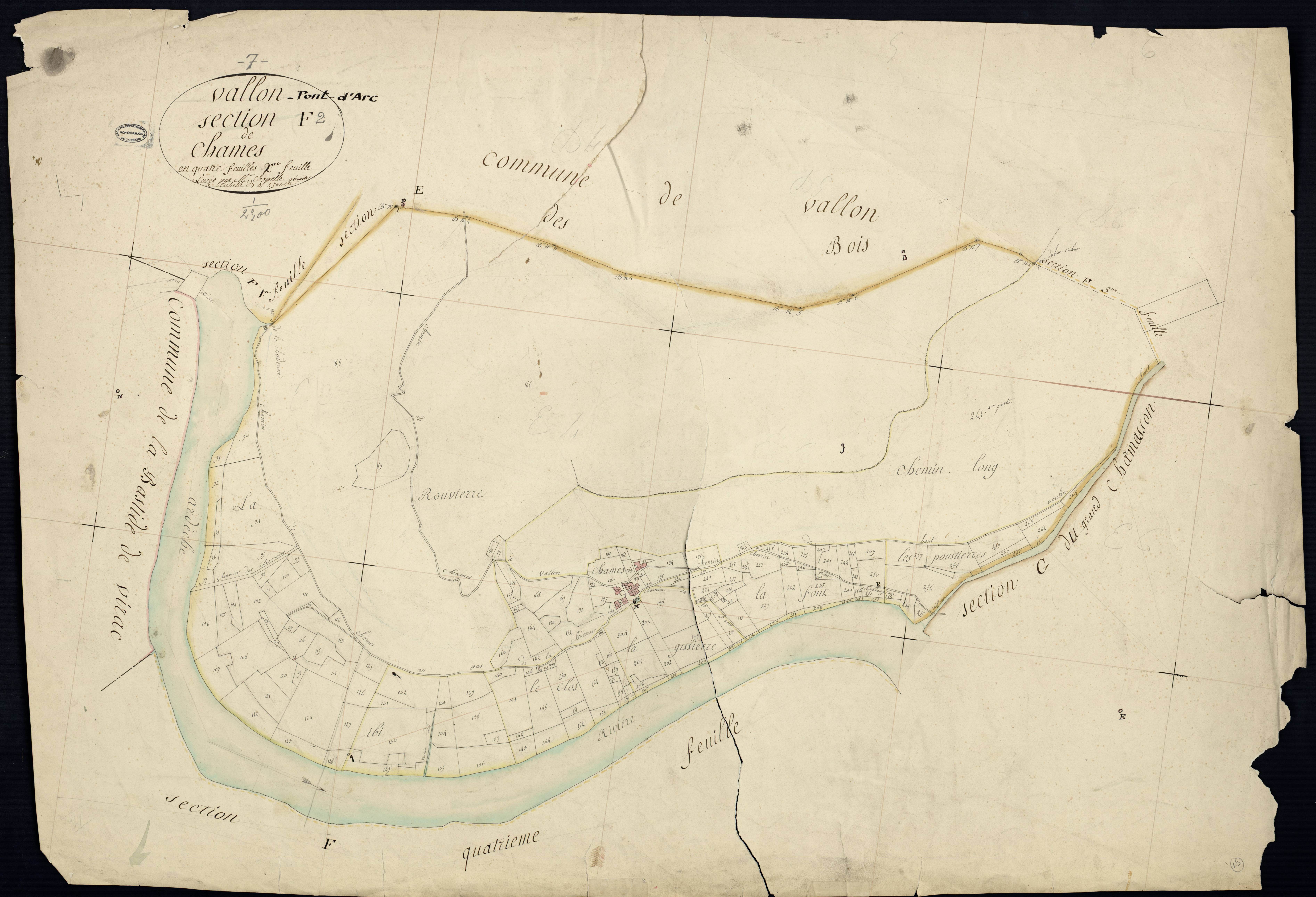 Vallon-Pont-d'Arc - Section F - Feuillet 2