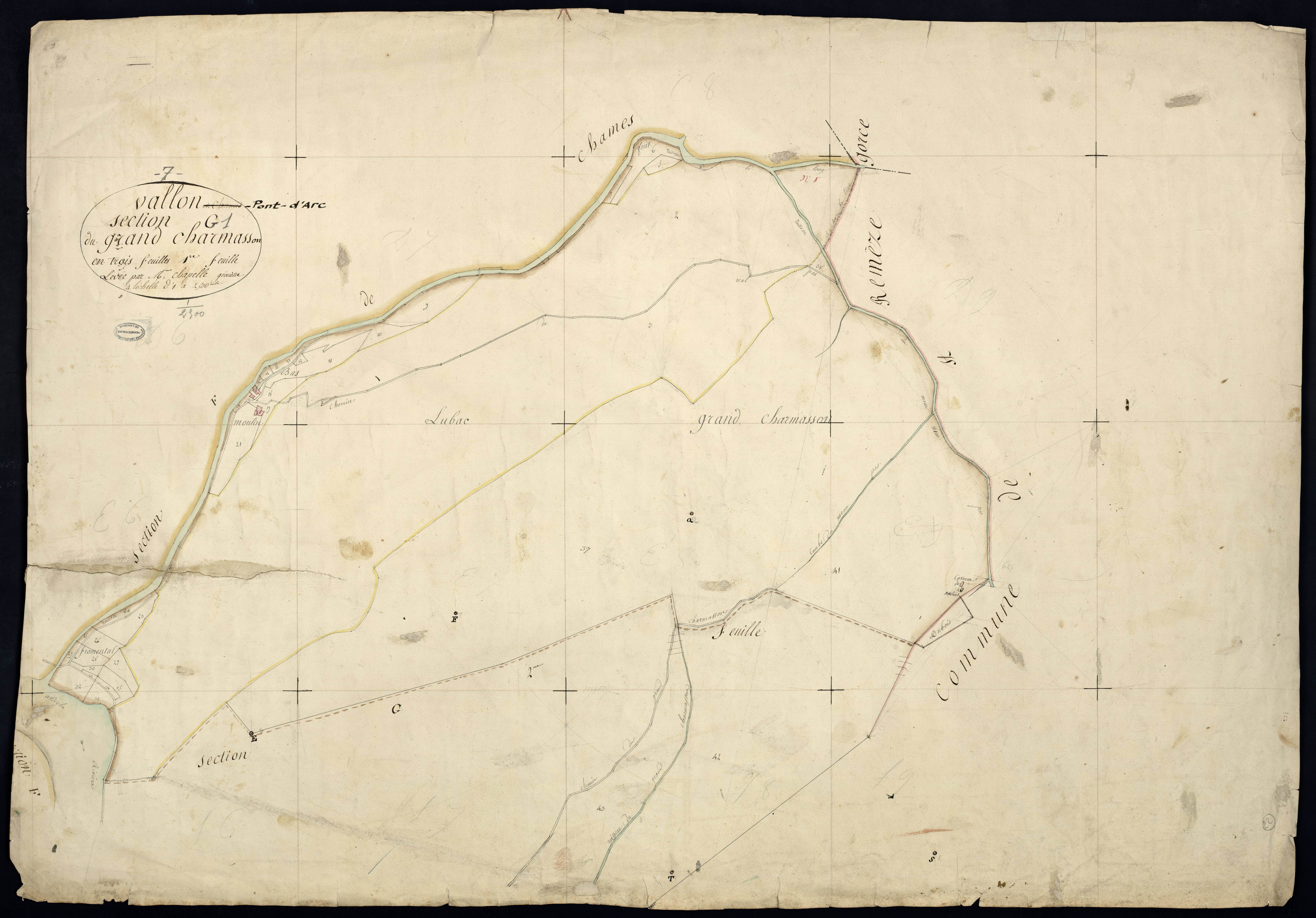 Vallon-Pont-d'Arc - Section G - Feuillet 1