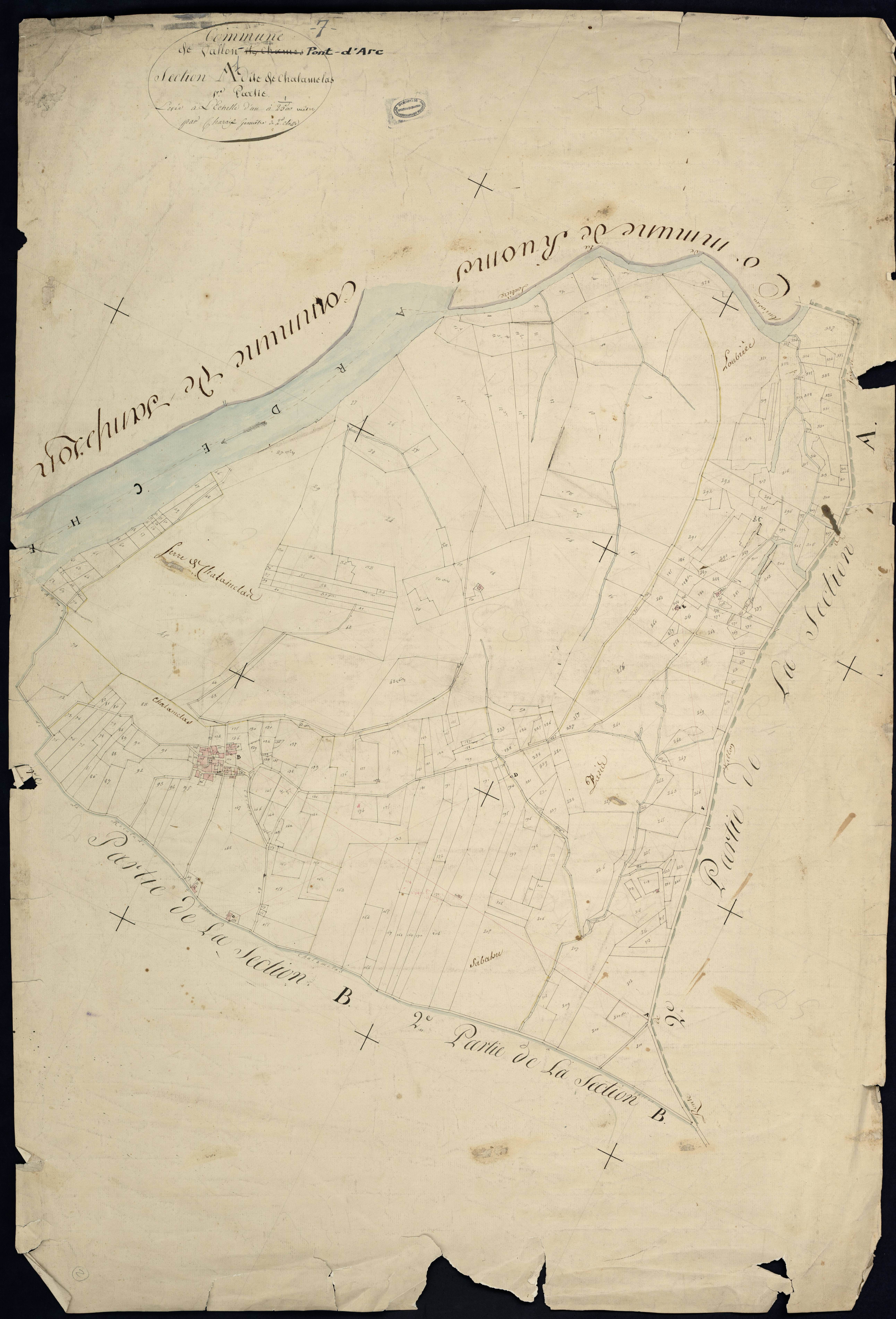 Vallon-Pont-d'Arc - Section A - Feuillet 1