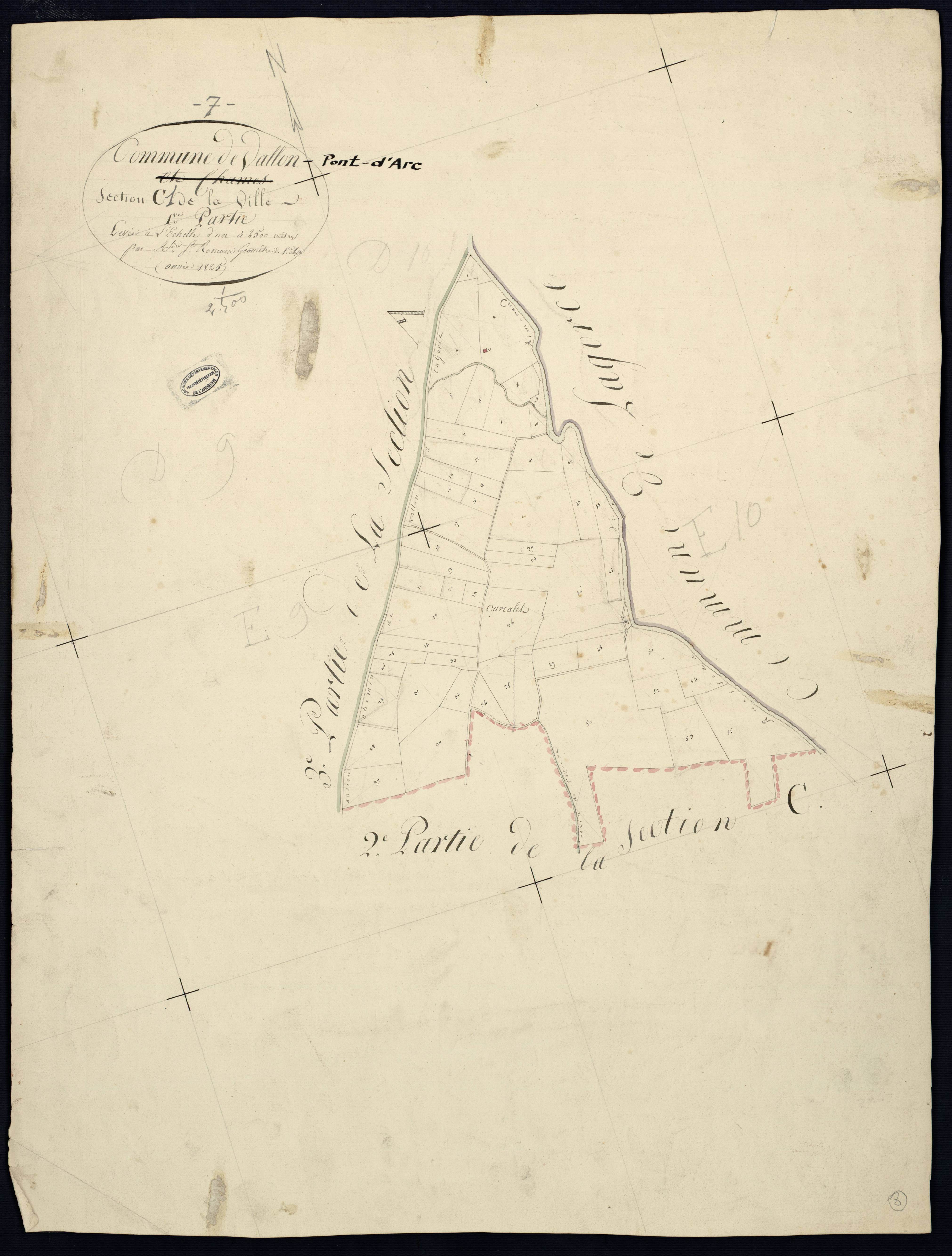 Vallon-Pont-d'Arc - Section C - Feuillet 1
