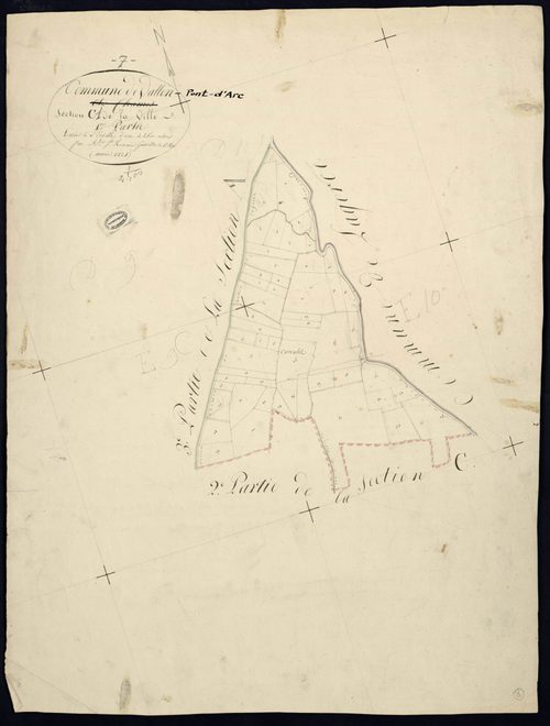 Vallon-Pont-d'Arc - Section C - Feuillet 1