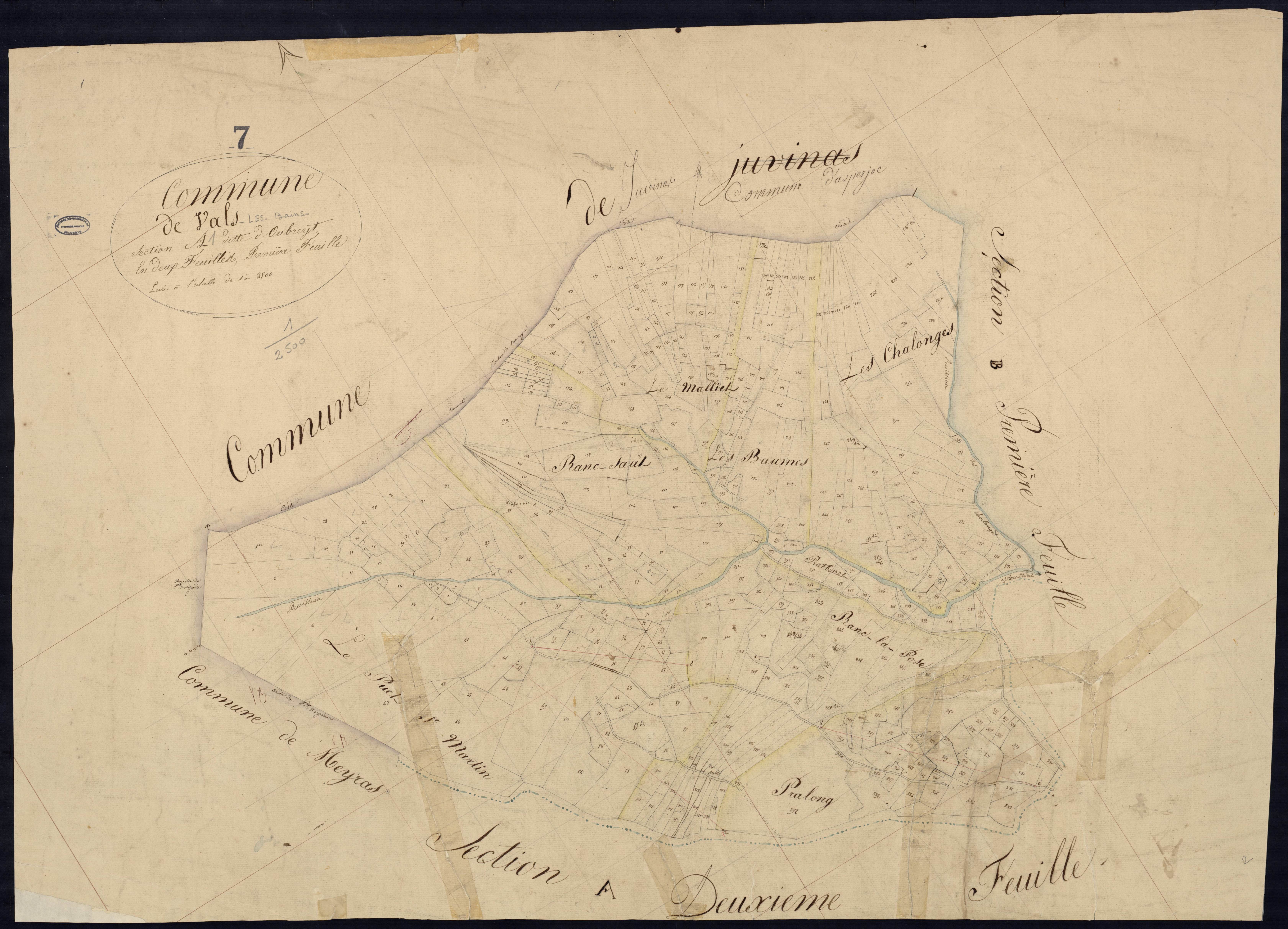 Vals-les-Bains - Section A - Feuillet 1