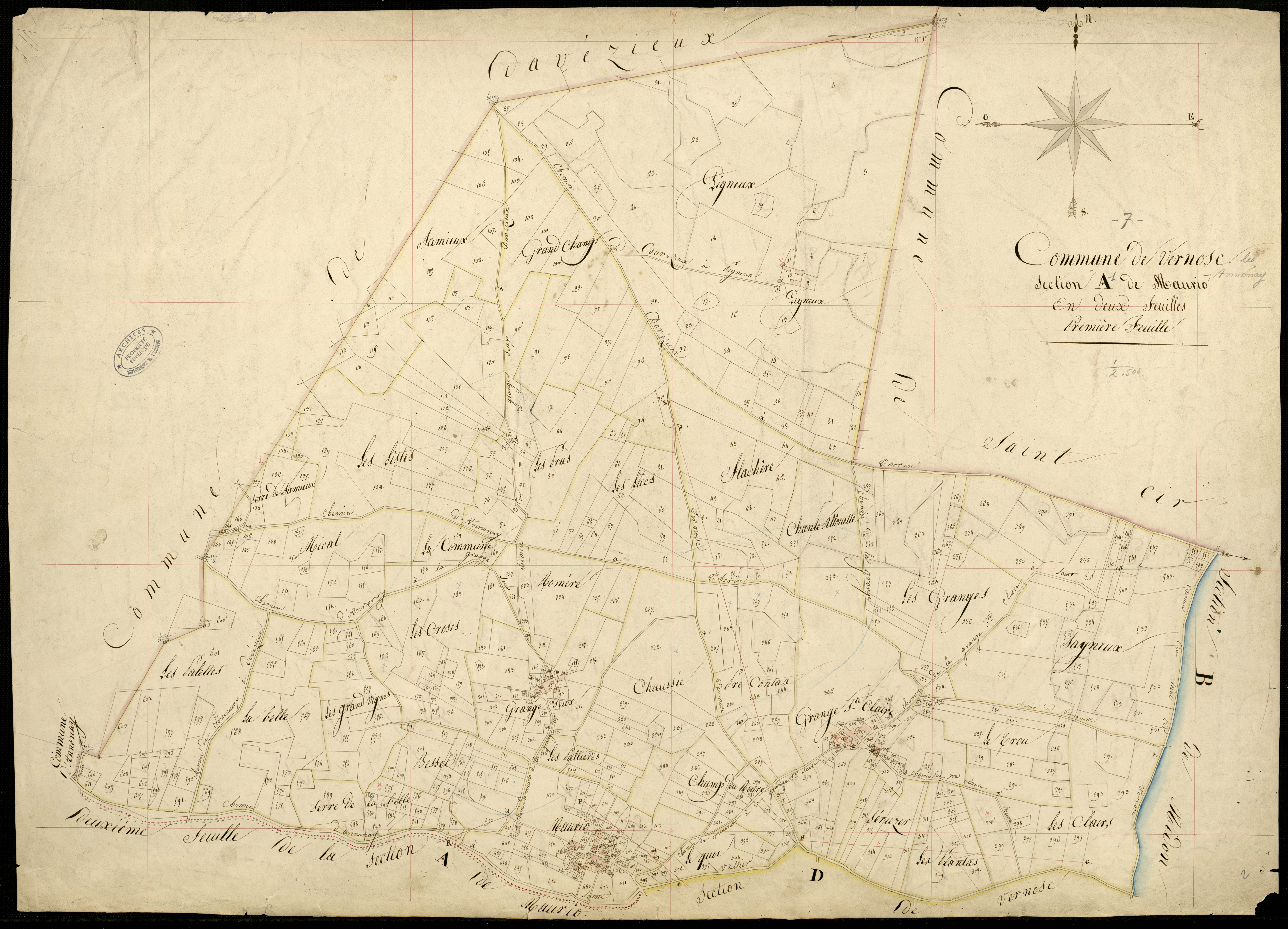 Vernosc-lès-Annonay - Section A - Feuillet 1